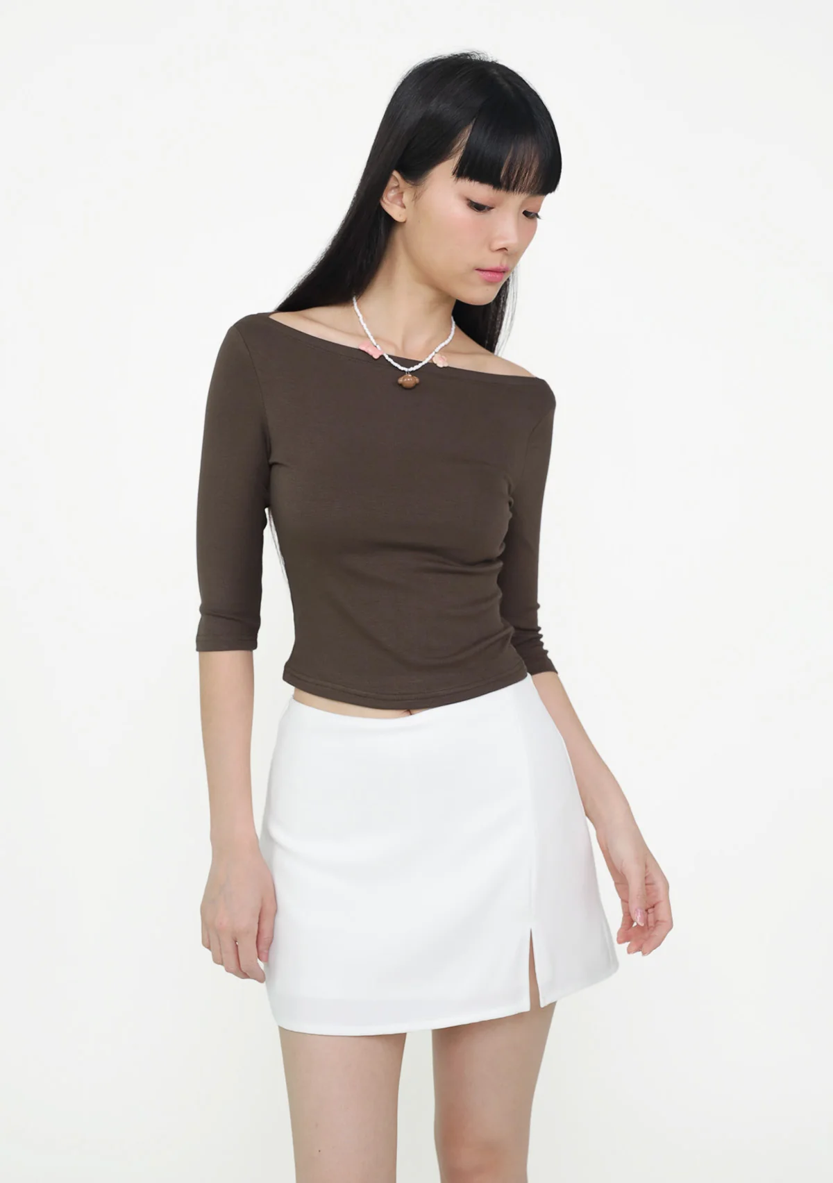 Florence Boat Neck Sleeve Padded Top - Image 2