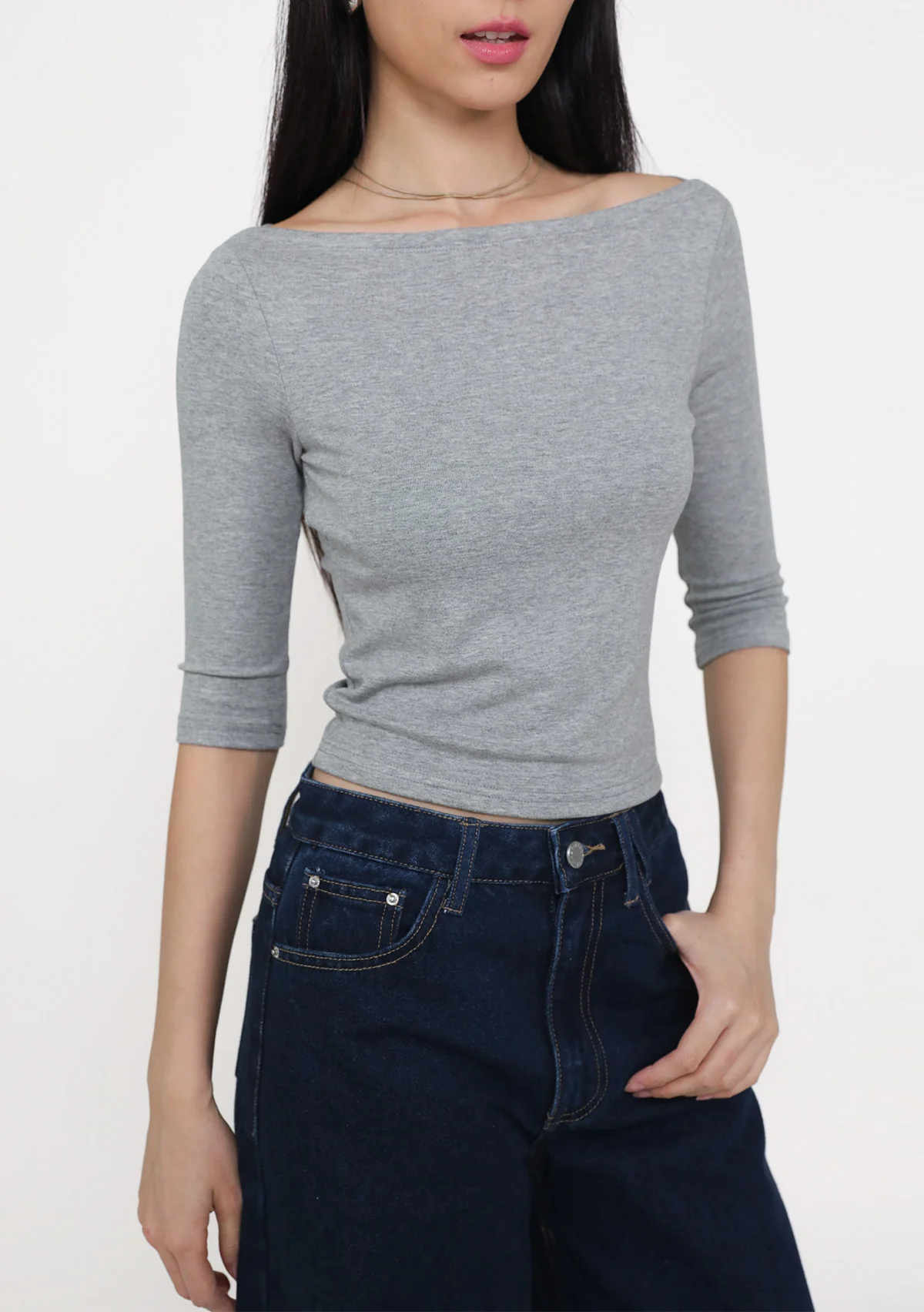 Florence Boat Neck Sleeve Padded Top - Image 22