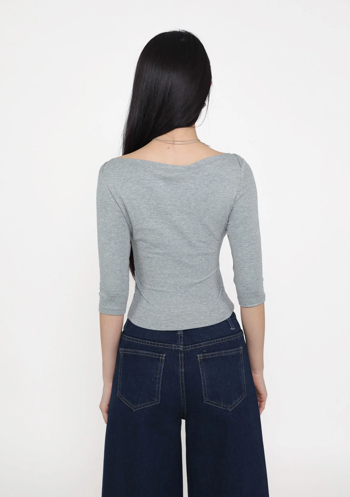 Florence Boat Neck Sleeve Padded Top - Image 23