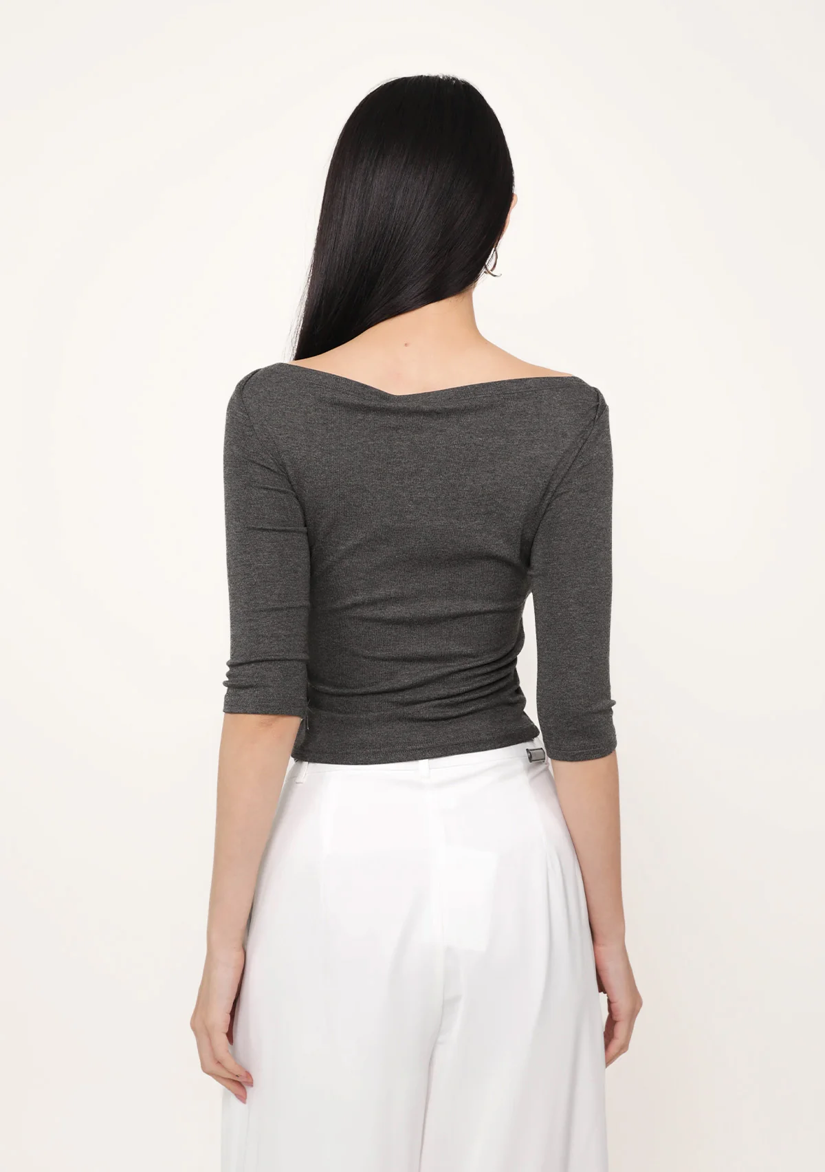 Florence Boat Neck Sleeve Padded Top - Image 27