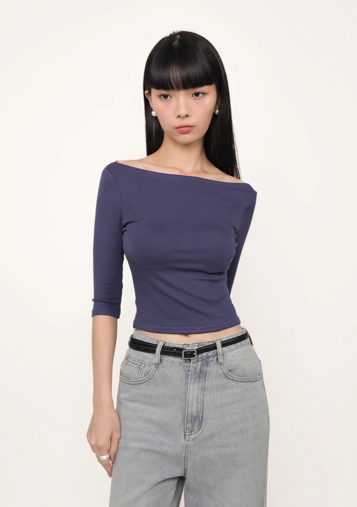 Florence Boat Neck Sleeve Padded Top - Image 29