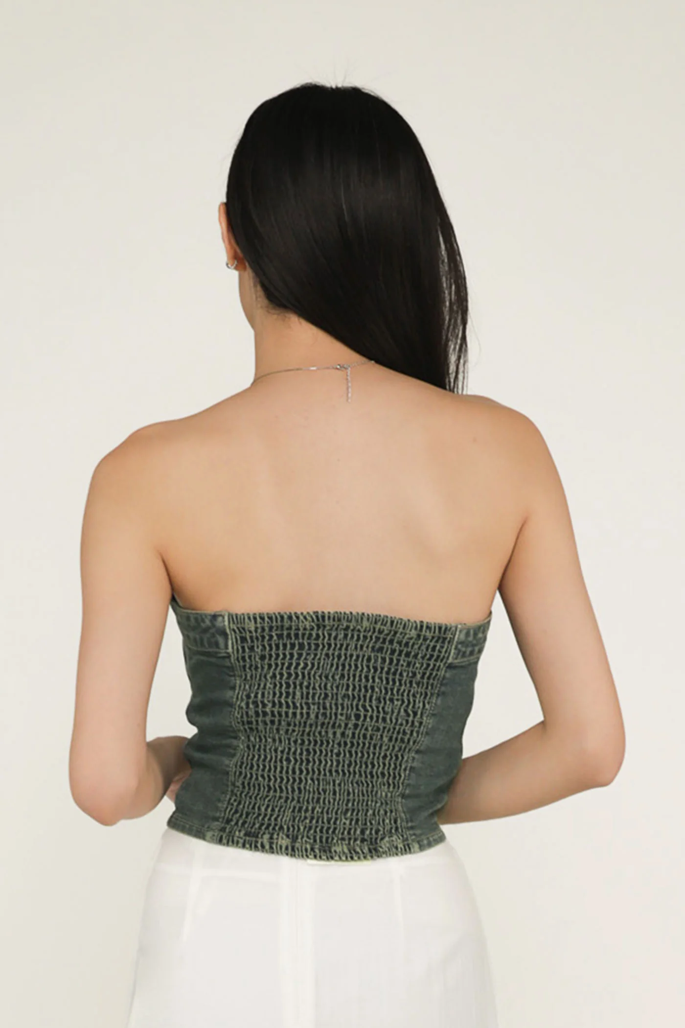 Franc Denim Button Tube Top - Image 22