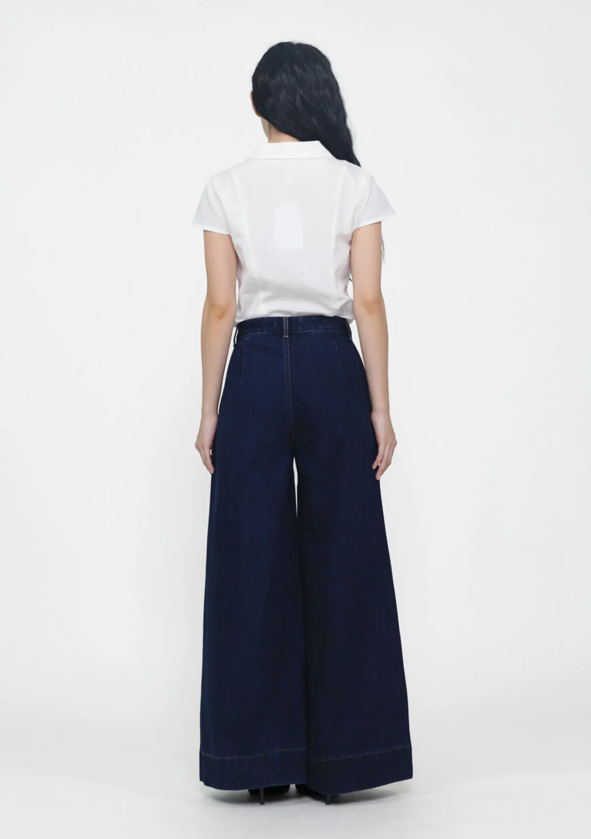 Clark Front Pocket Wide Leg Denim Jeans - Image 15