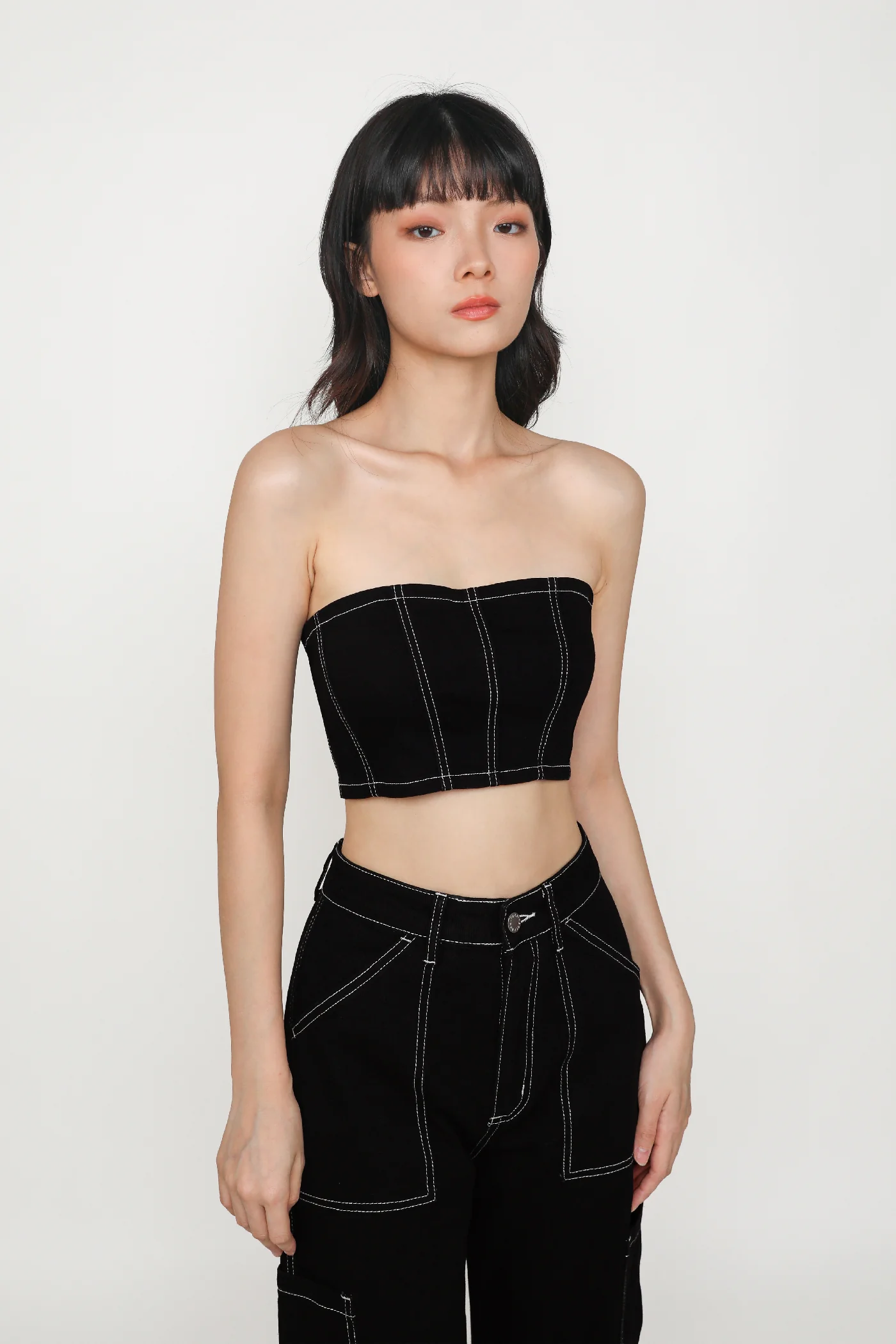 Gabrielle Denim Tube Top - Image 10