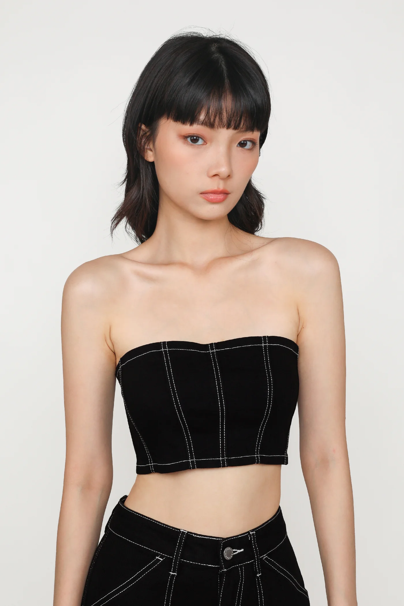 Gabrielle Denim Tube Top - Image 11