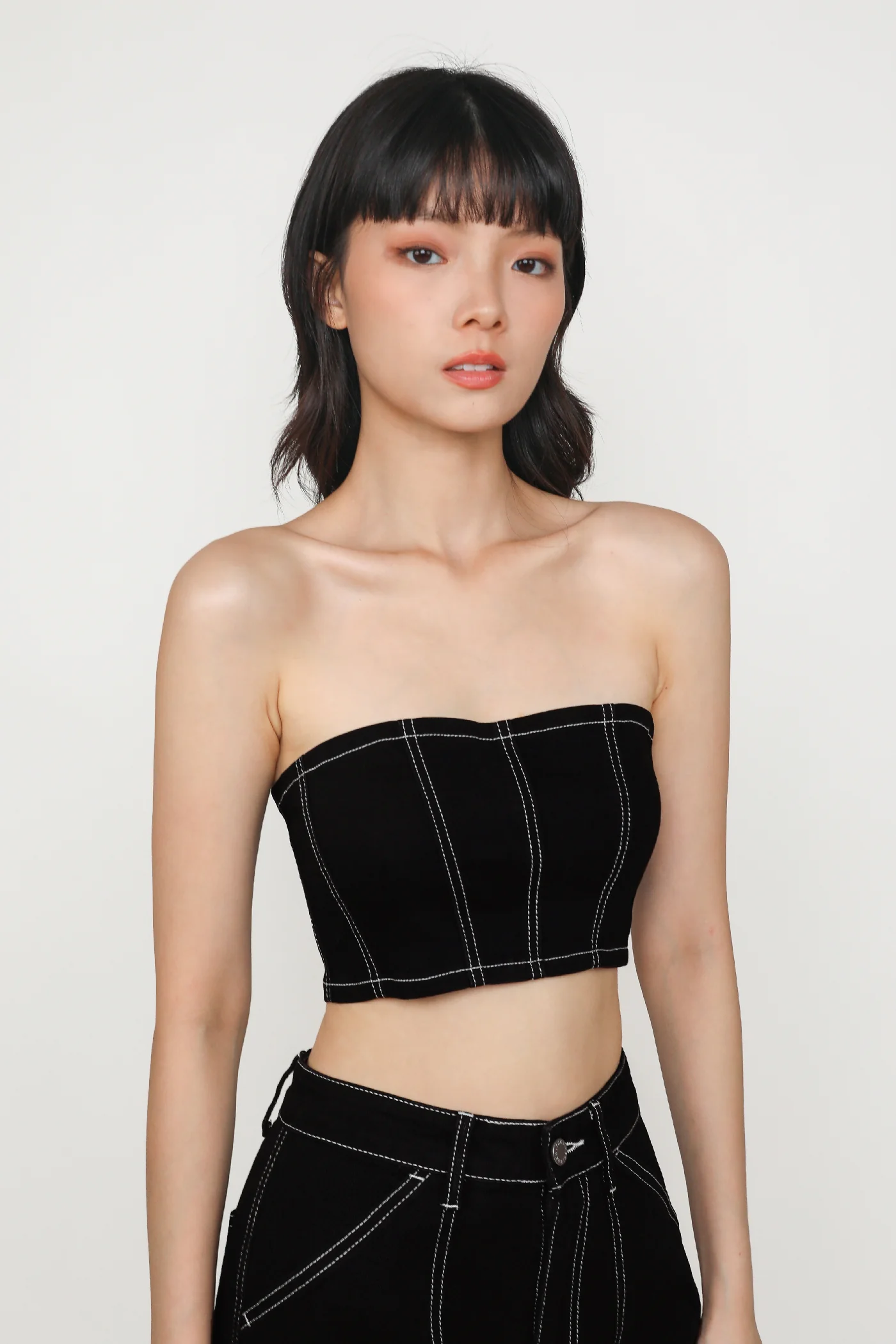 Gabrielle Denim Tube Top - Image 12