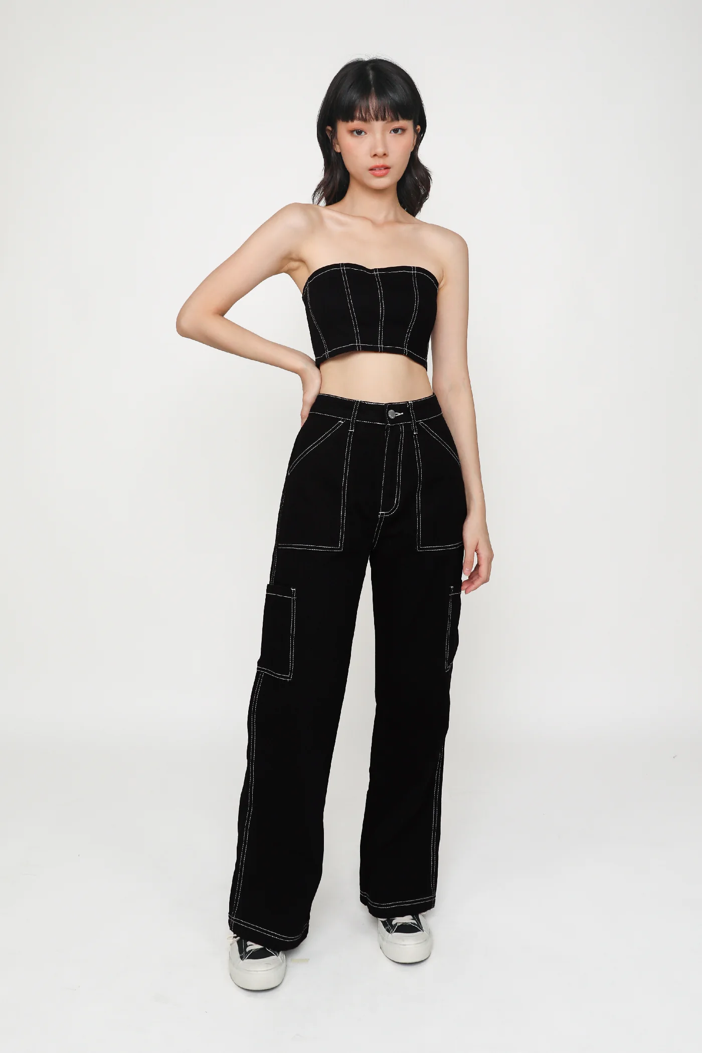 Gabrielle Denim Tube Top - Image 13