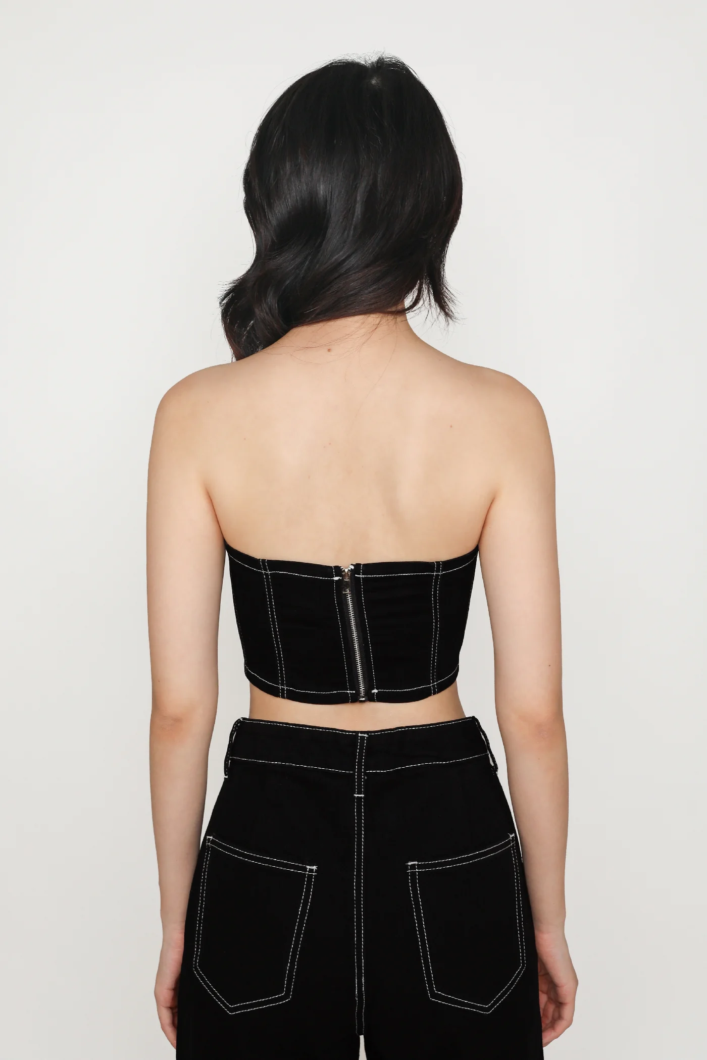 Gabrielle Denim Tube Top - Image 14