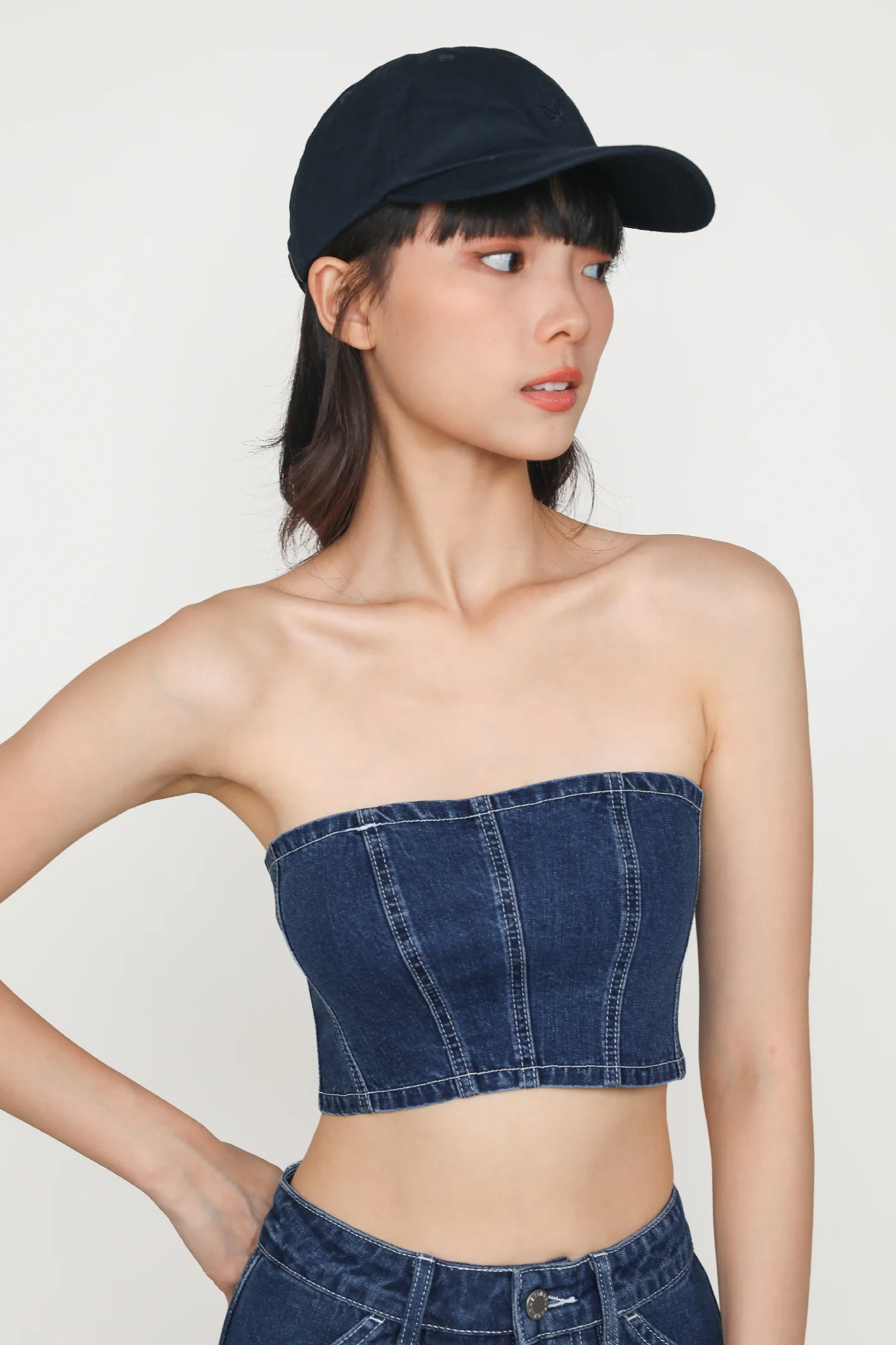 Gabrielle Denim Tube Top - Image 4