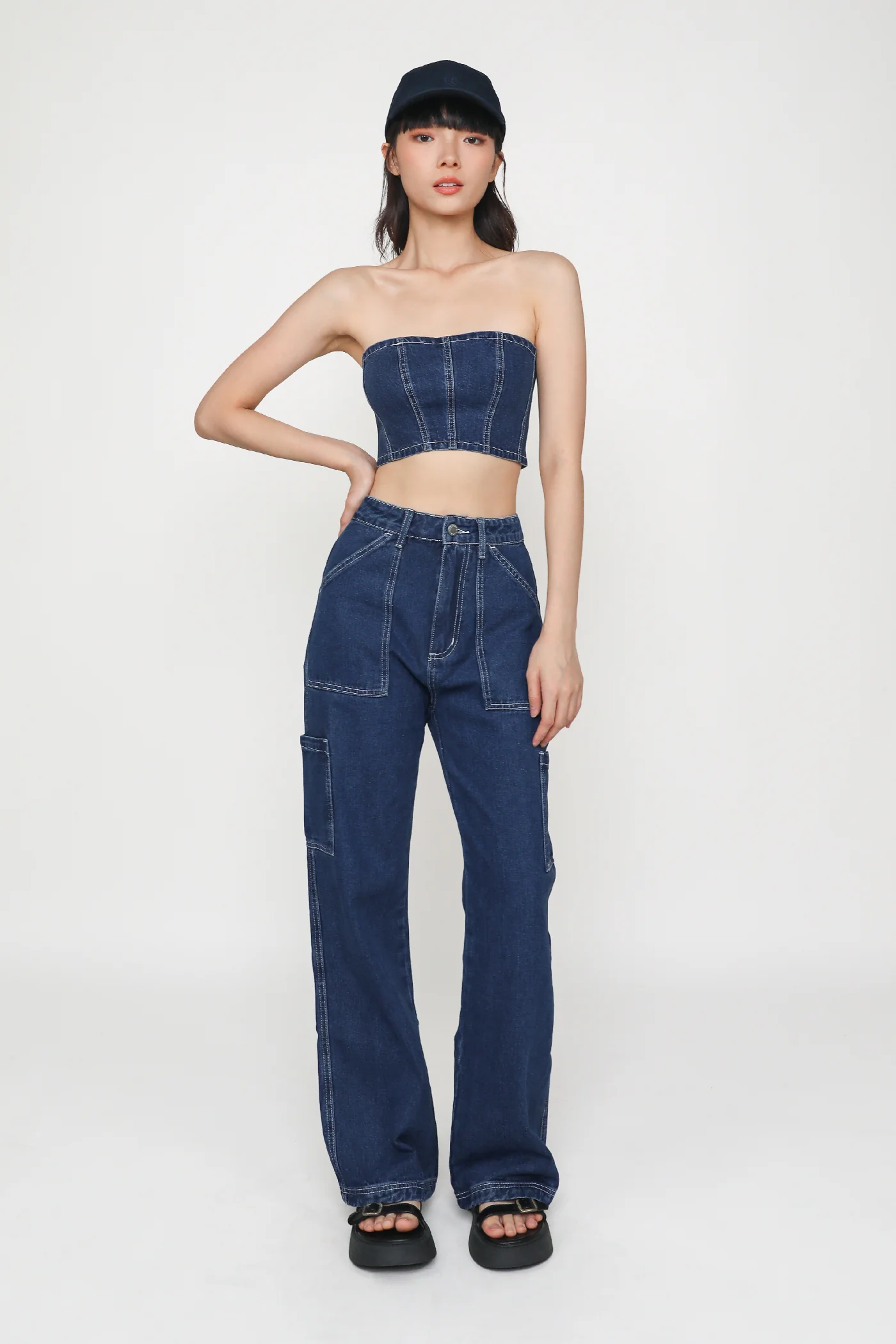 Gabrielle Denim Tube Top - Image 6