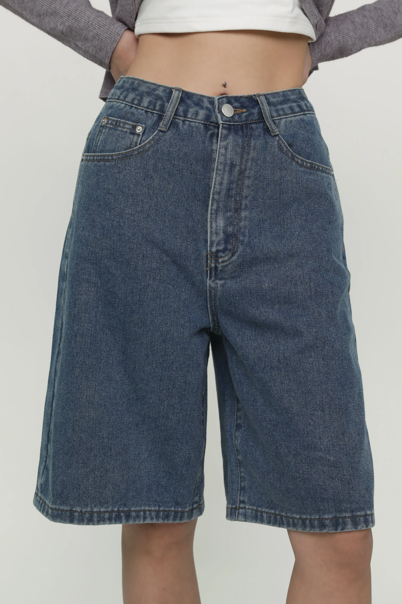 Gary Mid Rise Denim Jorts - Image 11