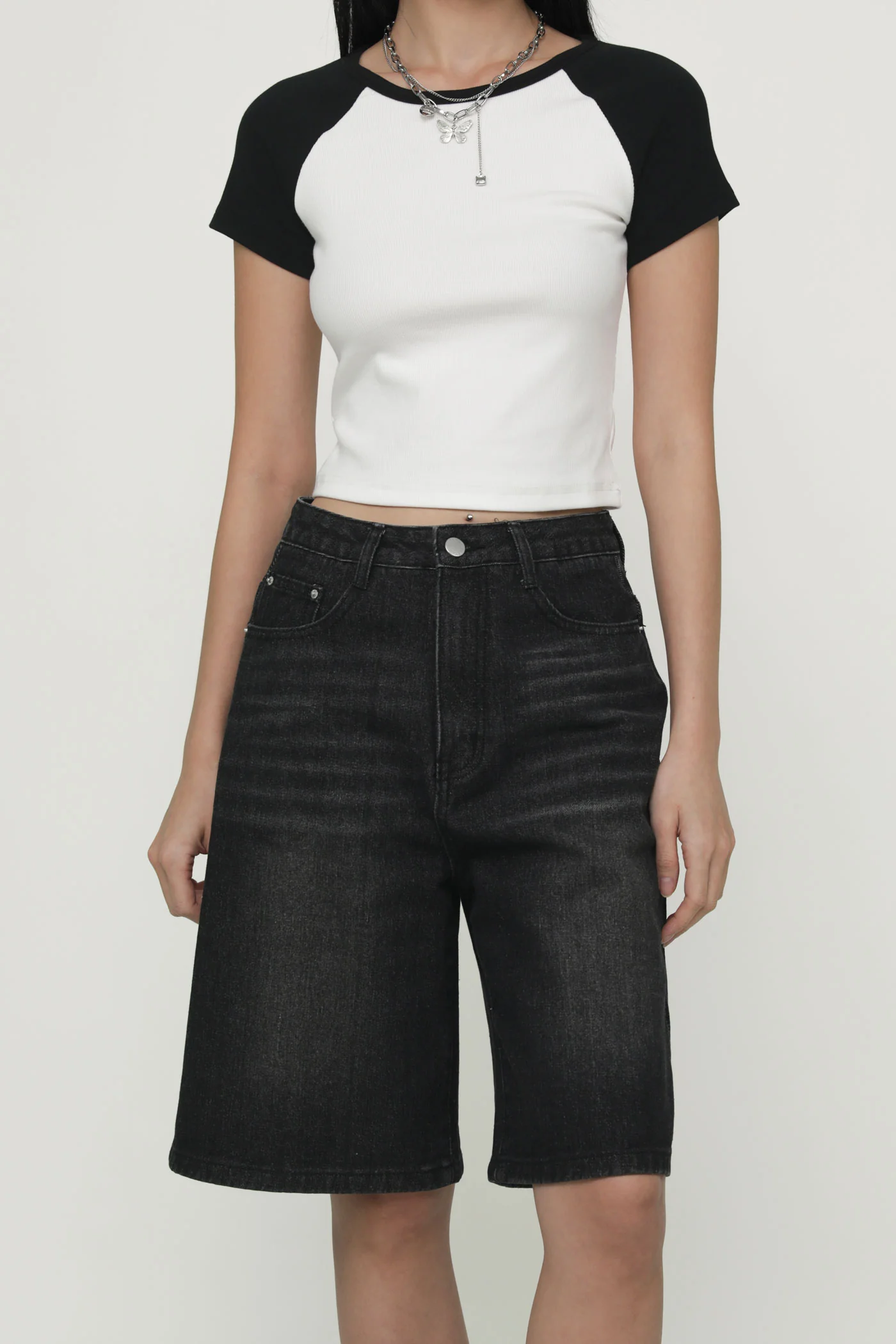 Gary Mid Rise Denim Jorts - Image 2