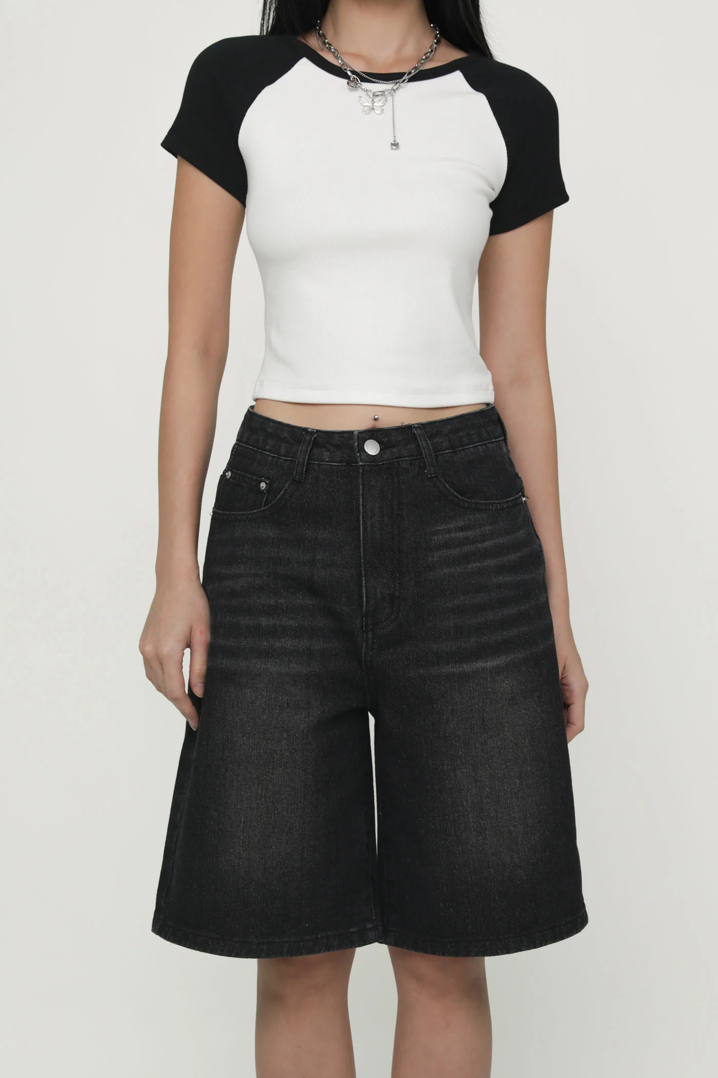 Gary Mid Rise Denim Jorts - Image 5