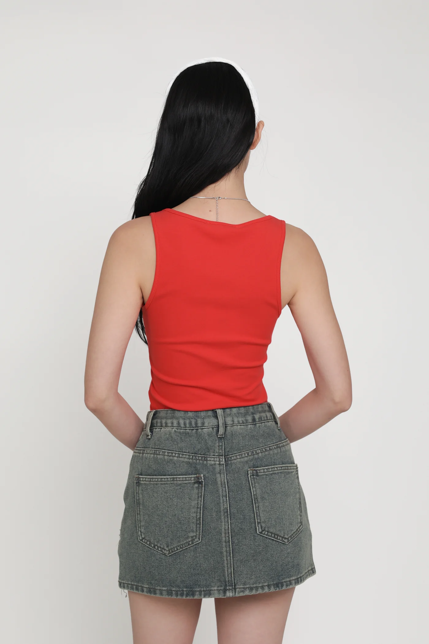 Georgie Ripped Denim Skorts - Image 11