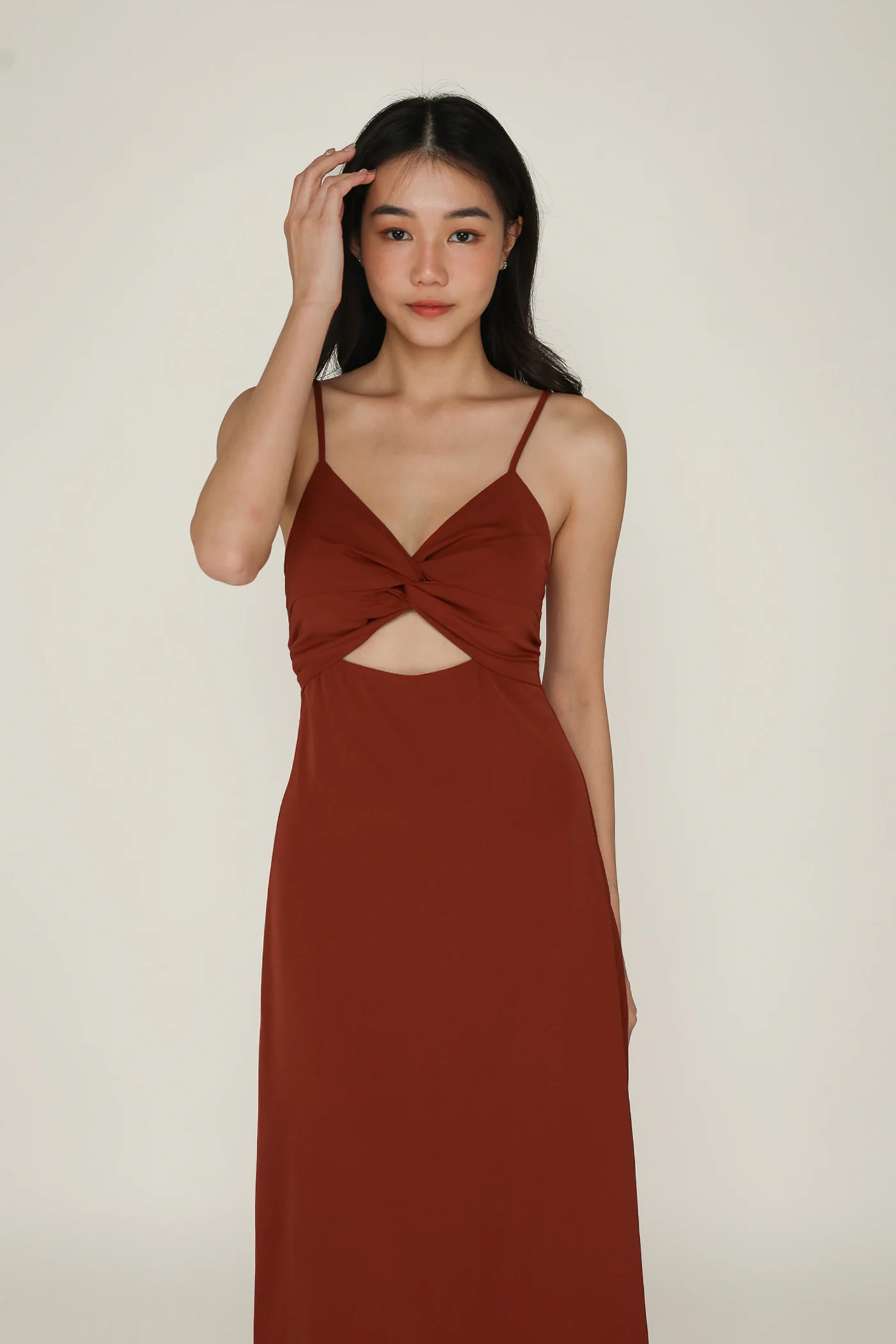 Giana Twist Front Padded Midi Dress - Image 10