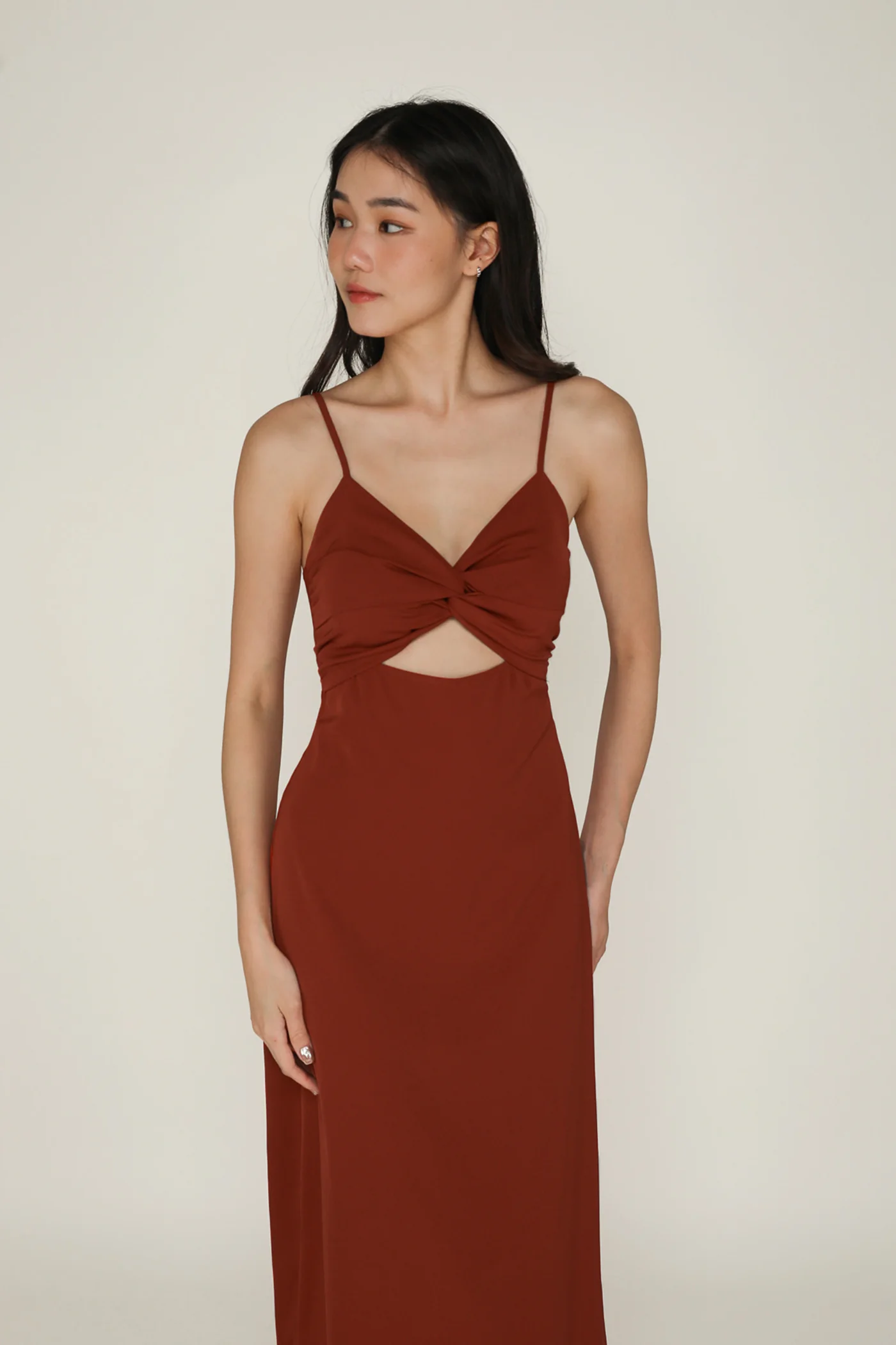 Giana Twist Front Padded Midi Dress - Image 12