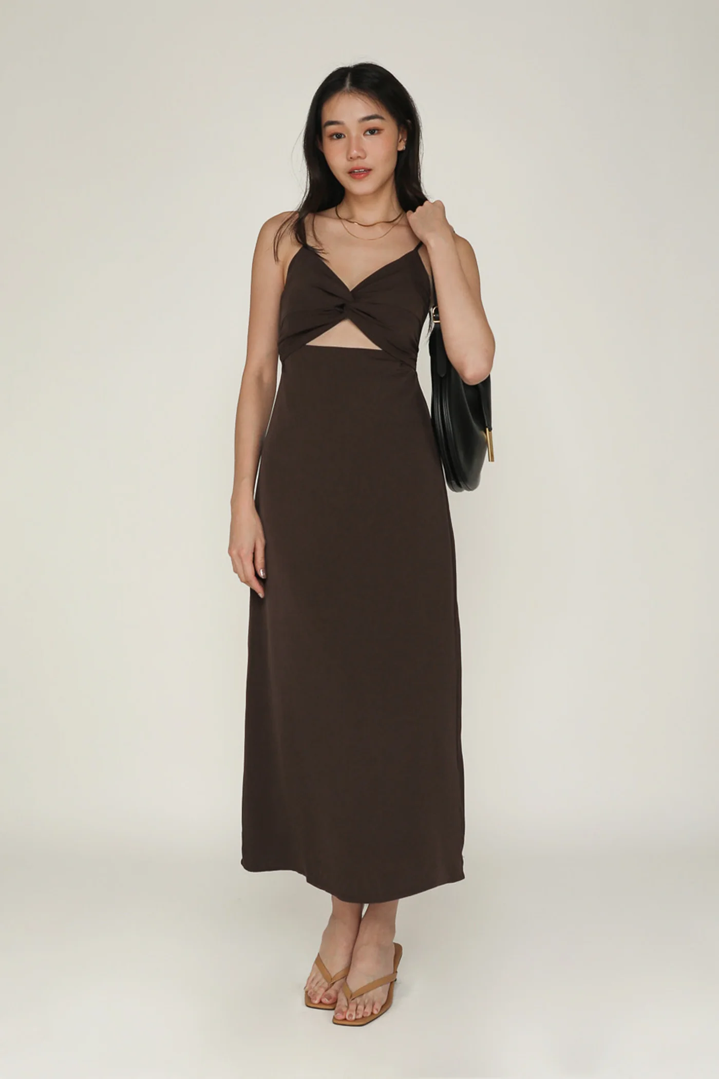 Giana Twist Front Padded Midi Dress - Image 2