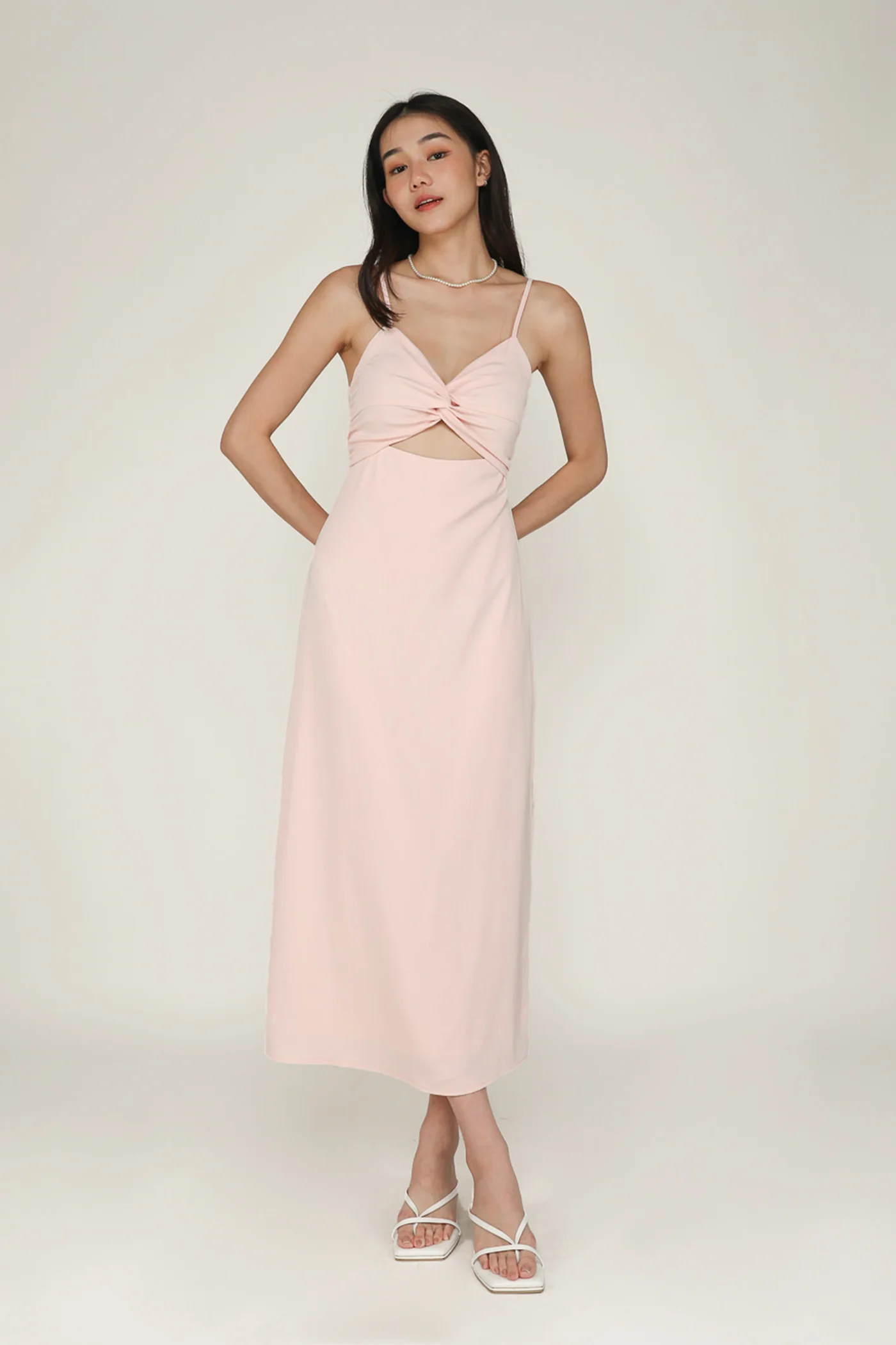Giana Twist Front Padded Midi Dress - Image 20