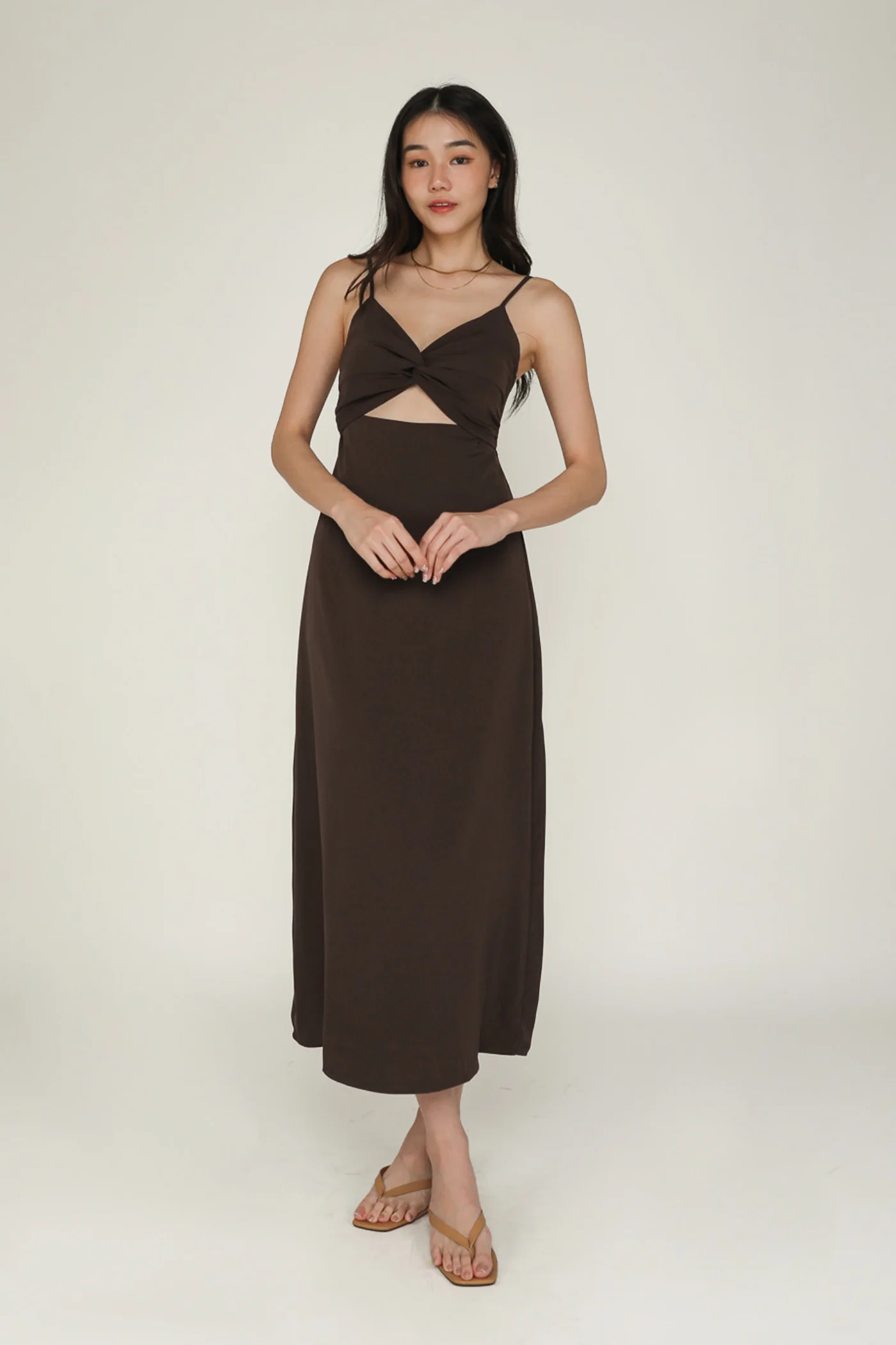 Giana Twist Front Padded Midi Dress - Image 6