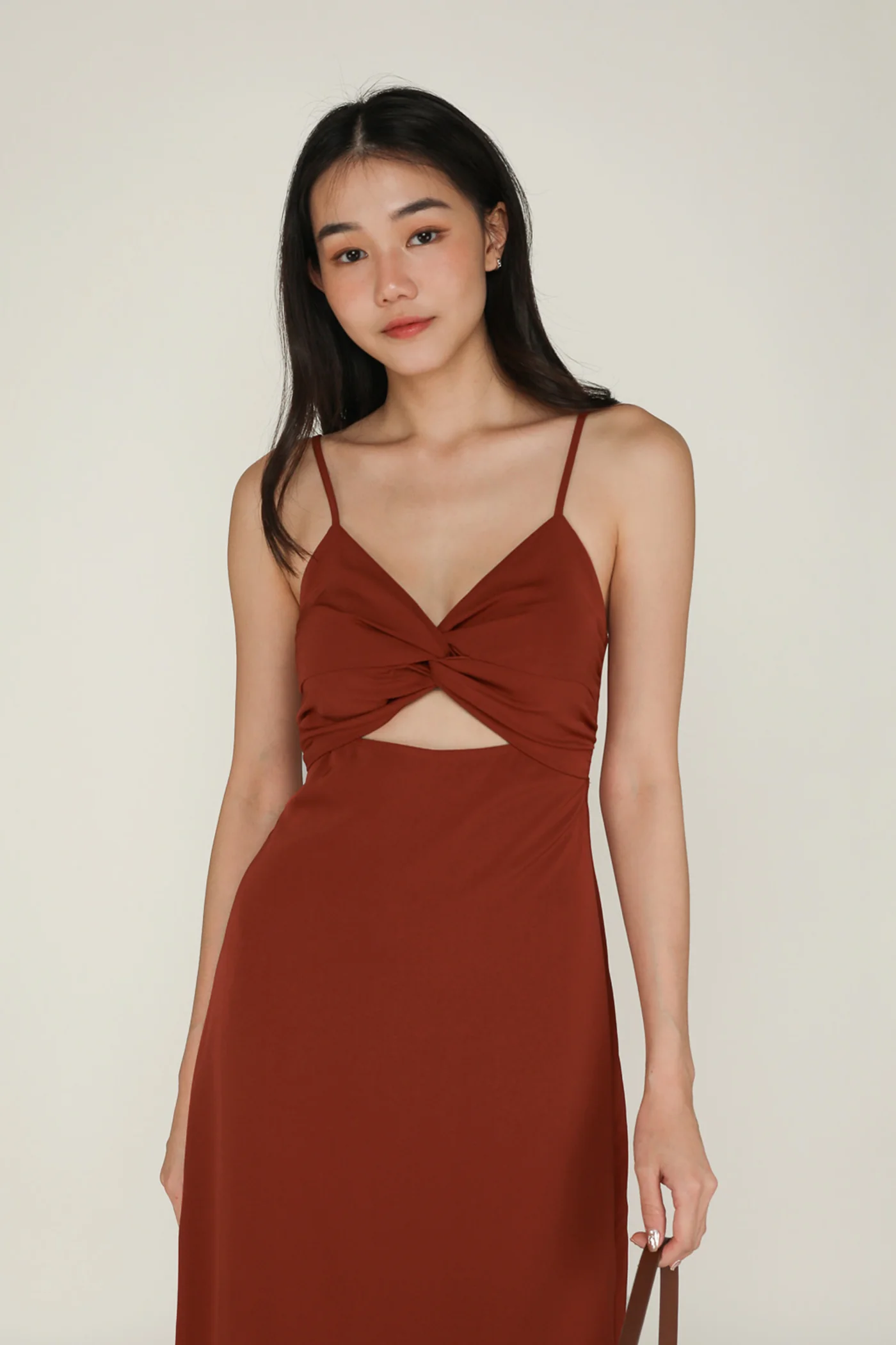Giana Twist Front Padded Midi Dress - Image 9