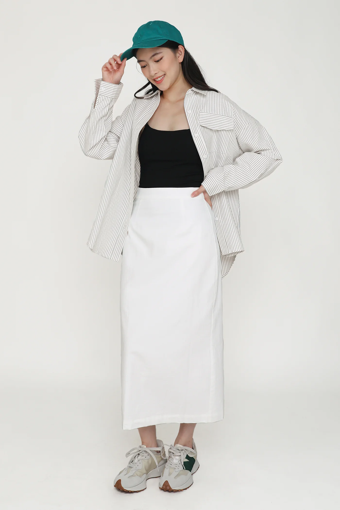 Gilda Linen Midi Skirt