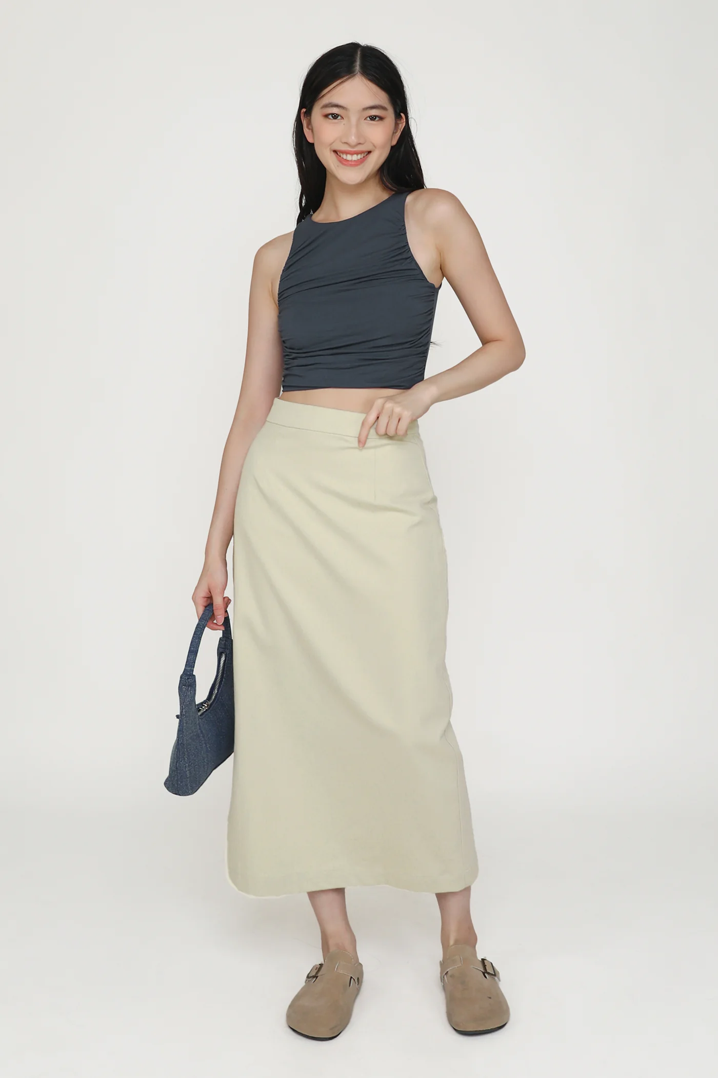 Gilda Linen Midi Skirt - Image 16