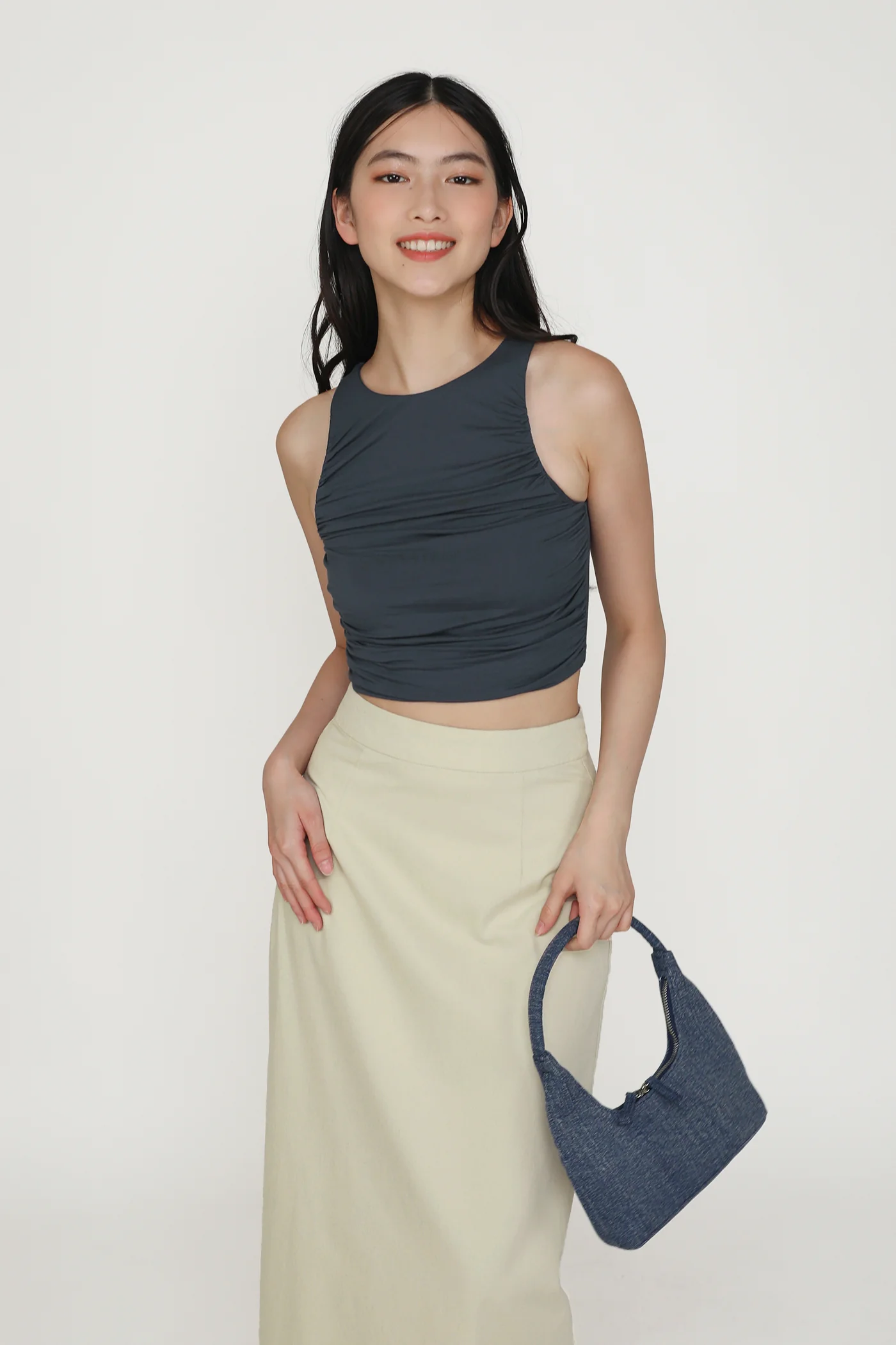 Gilda Linen Midi Skirt - Image 18