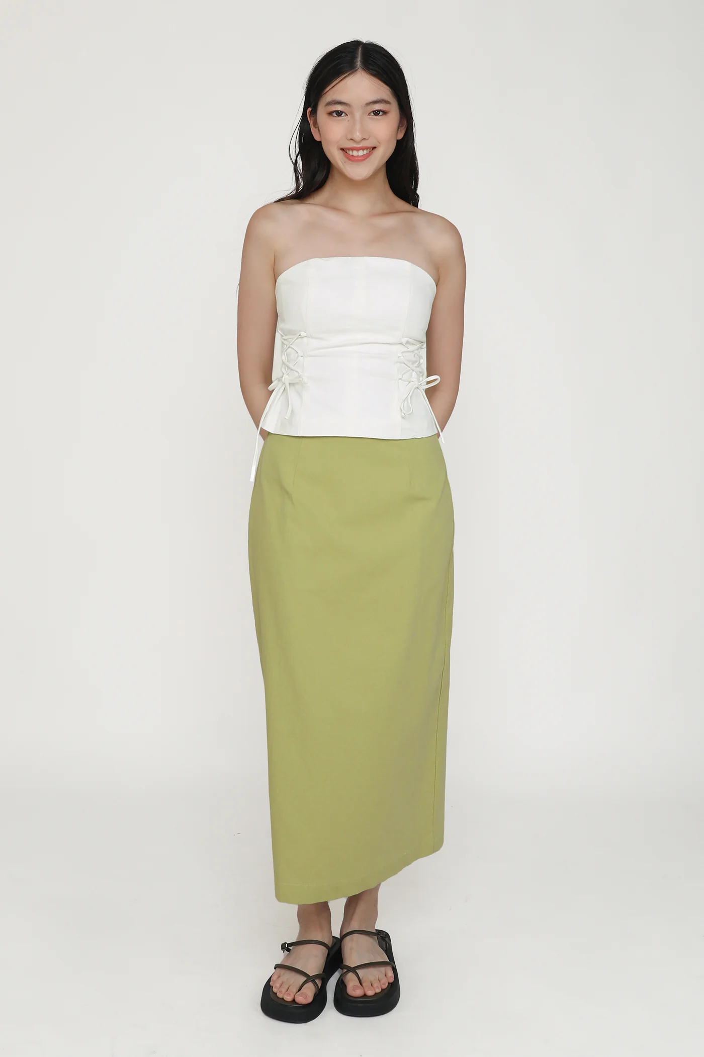 Gilda Linen Midi Skirt - Image 27