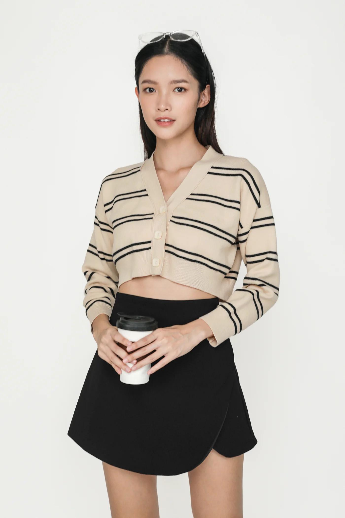 Giovanni Curved Hem Skorts - Image 12