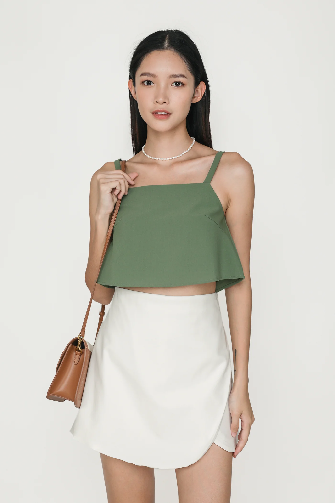 Giovanni Curved Hem Skorts - Image 5