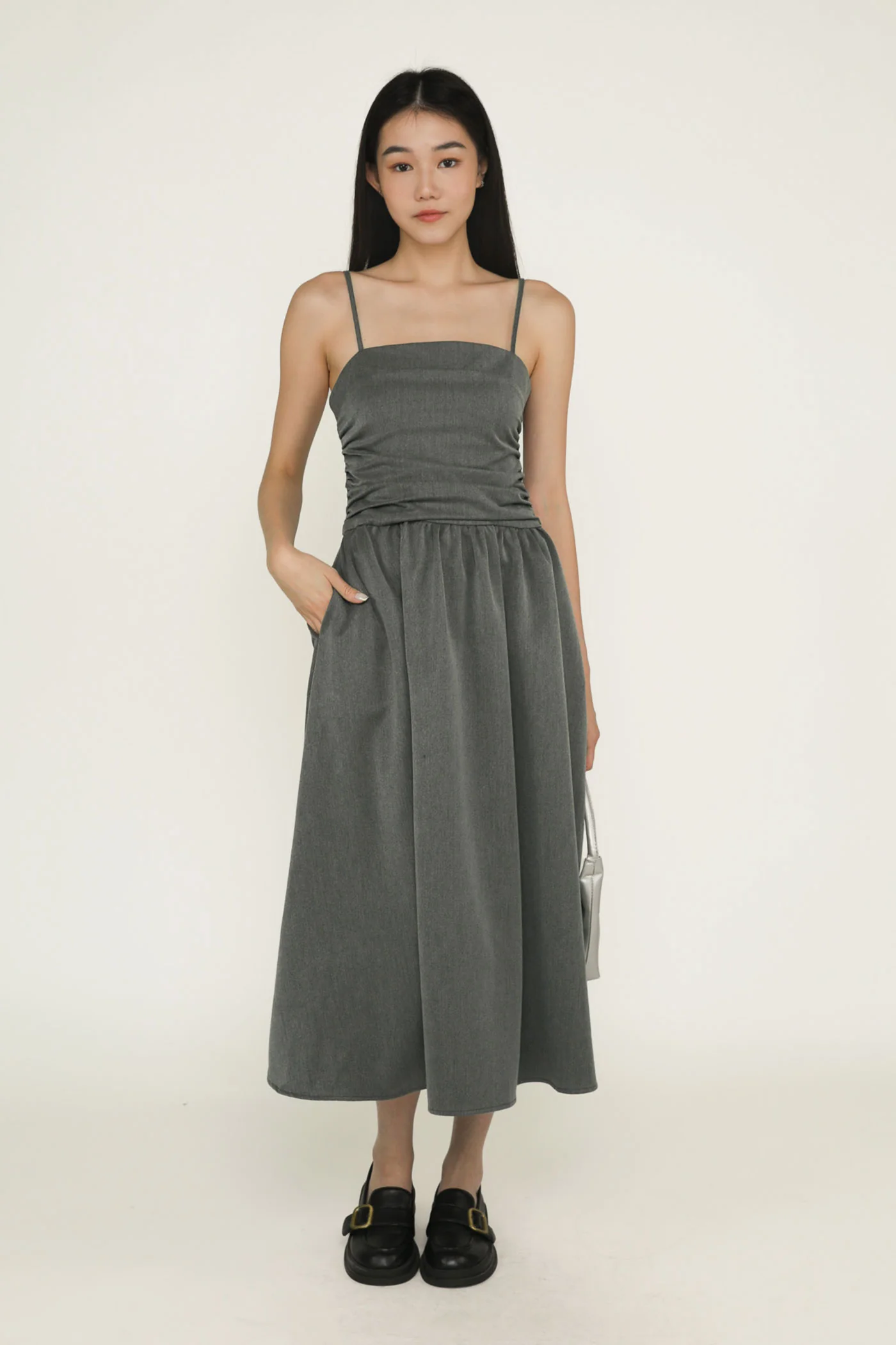 Gladys Ruched Front Midi Dress - Image 16