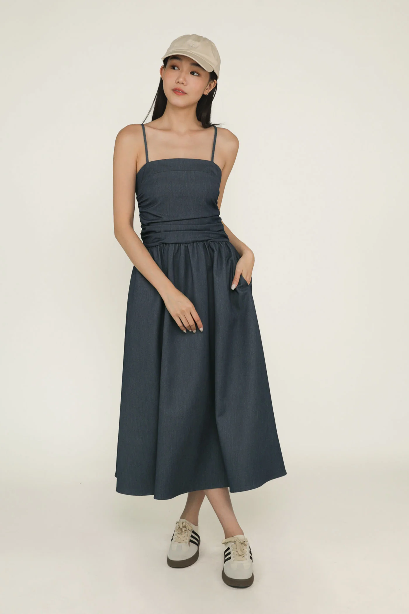 Gladys Ruched Front Midi Dress - Image 20