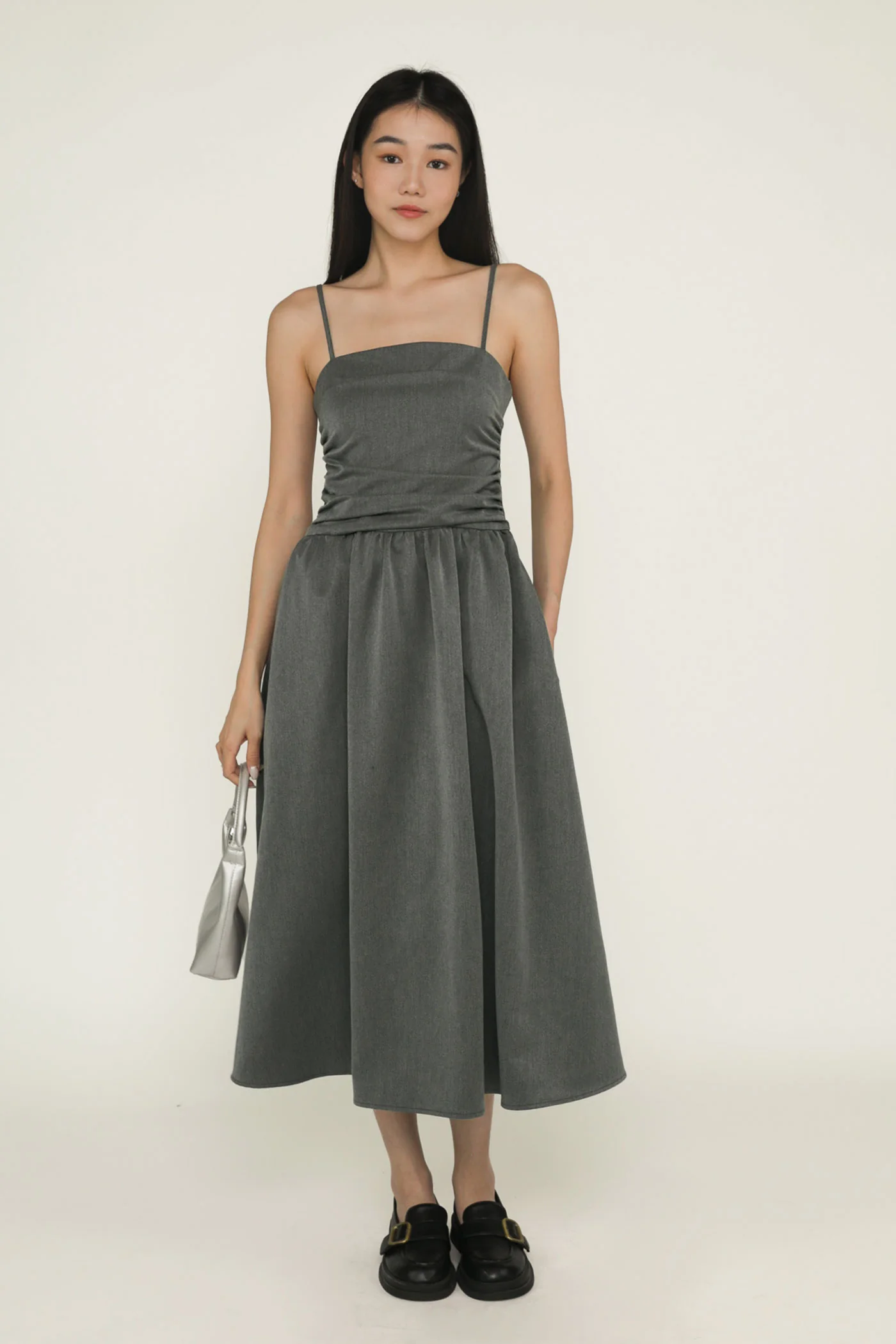 Gladys Ruched Front Midi Dress - Image 5