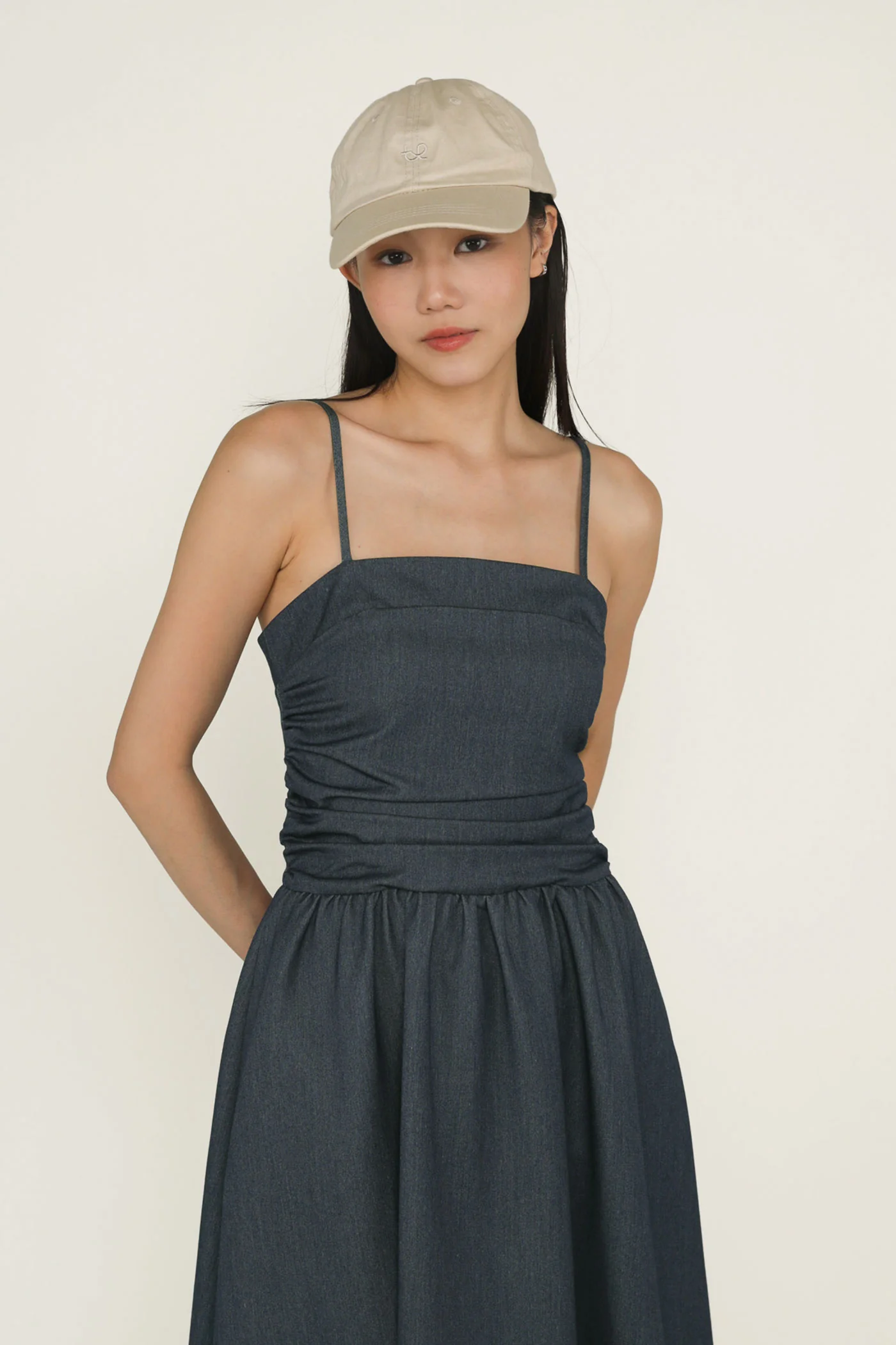 Gladys Ruched Front Midi Dress - Image 9