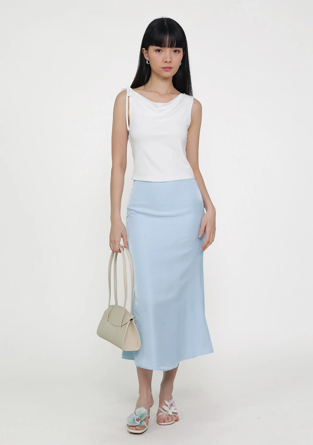 Gloria Bias Cut Midi Skirt - Image 3