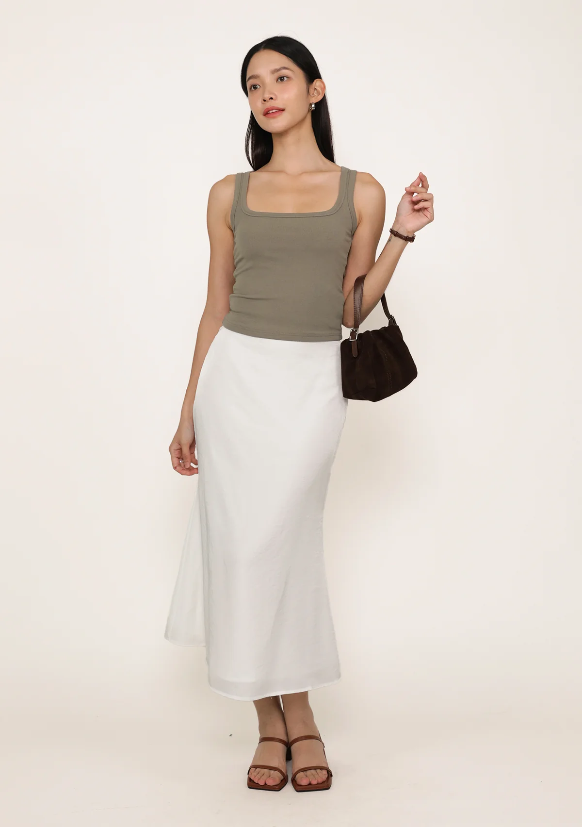 Gloria Bias Cut Midi Skirt - Image 4