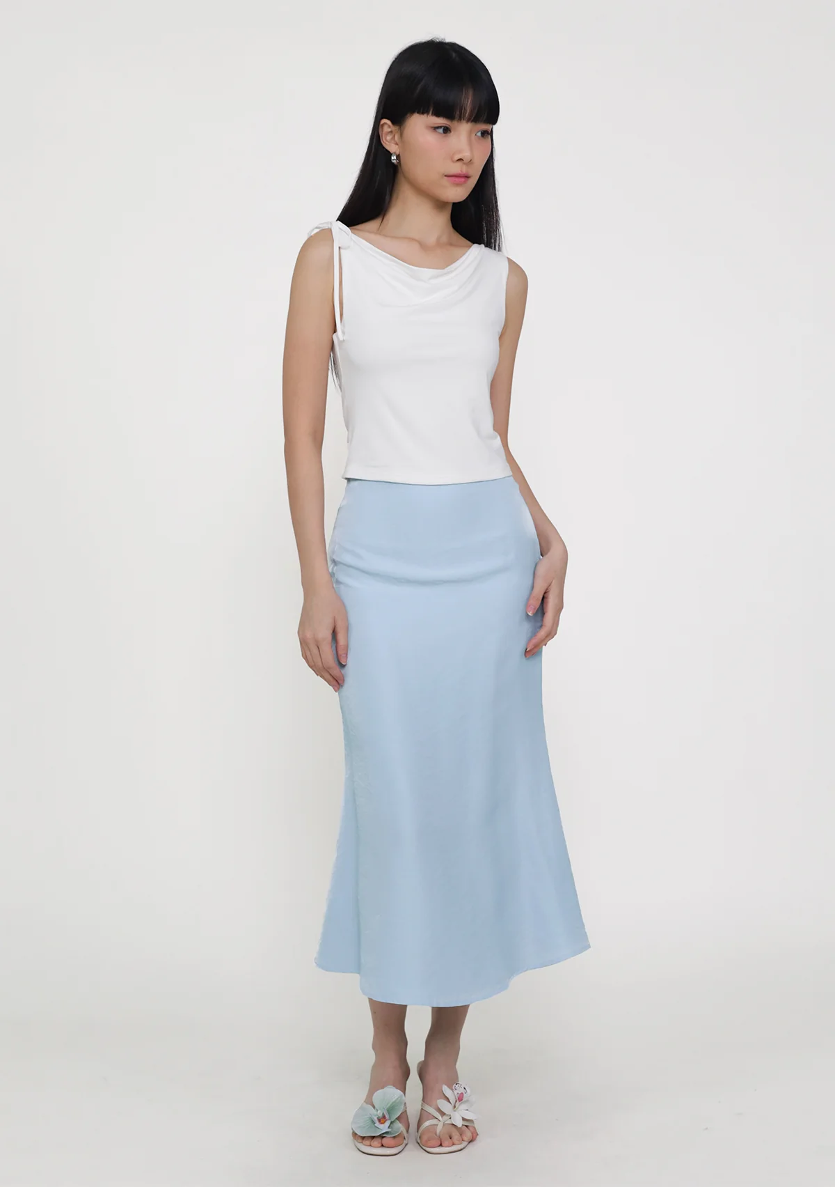 Gloria Bias Cut Midi Skirt - Image 6