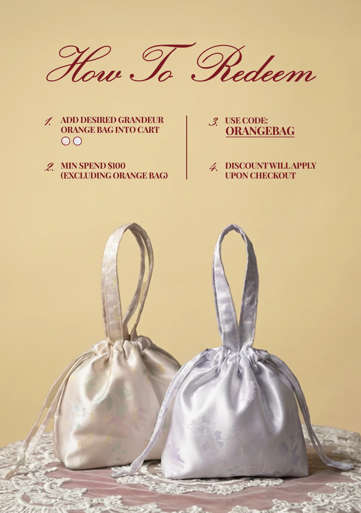 Grandeur Orange Bag