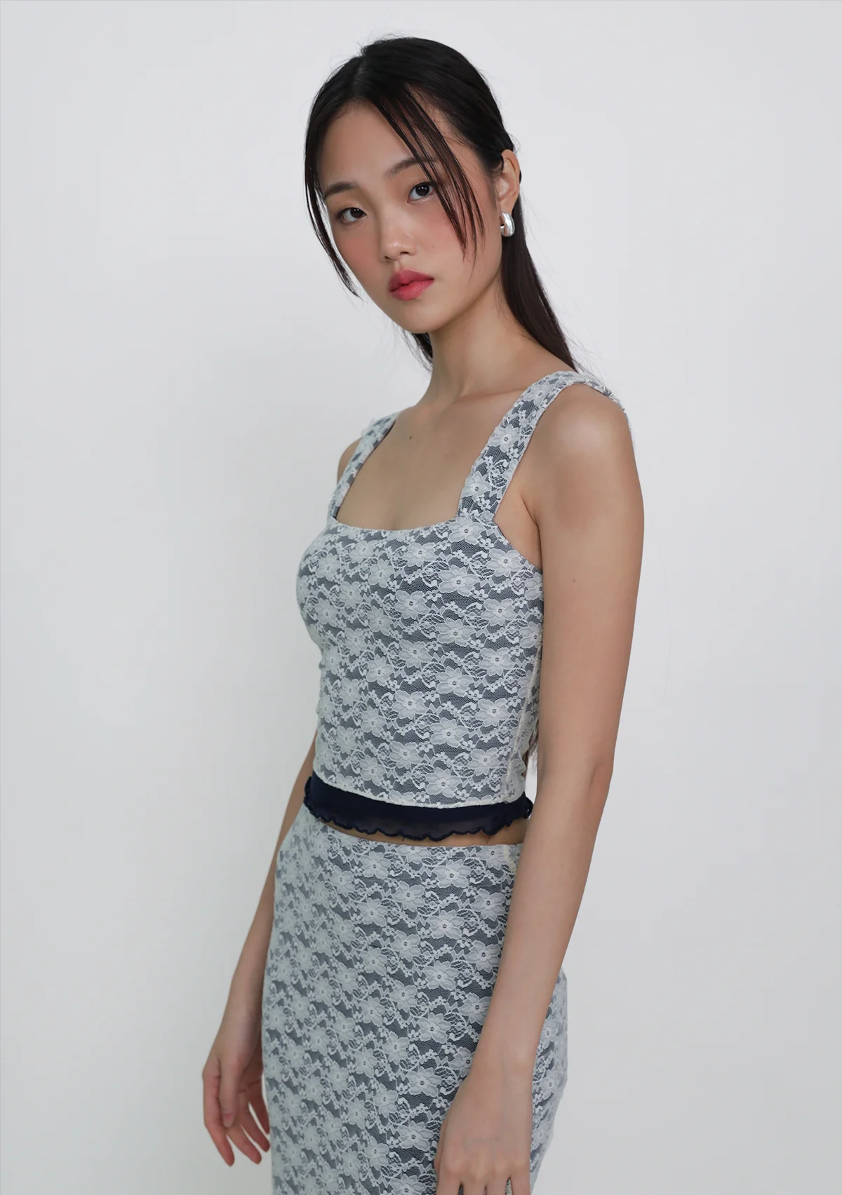 Heidi Lace Overlay Padded Top - Image 8