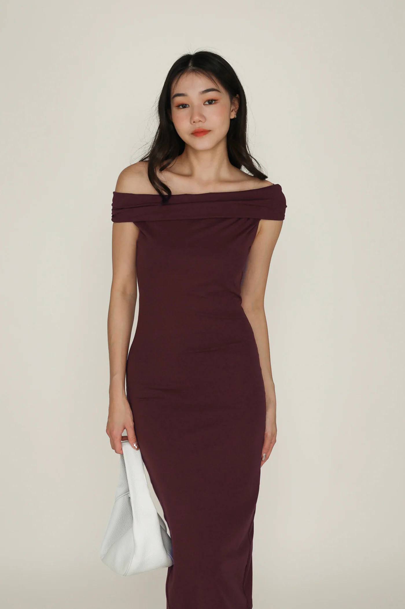 Helena Asymmetrical Shoulder Maxi Dress - Image 12