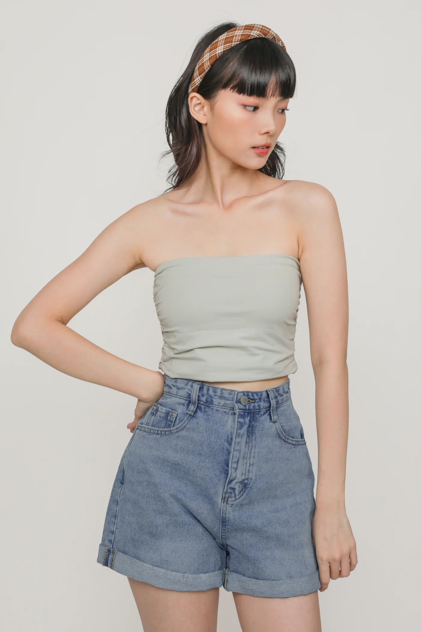 Ines Ruched Tube Padded Top - Image 21