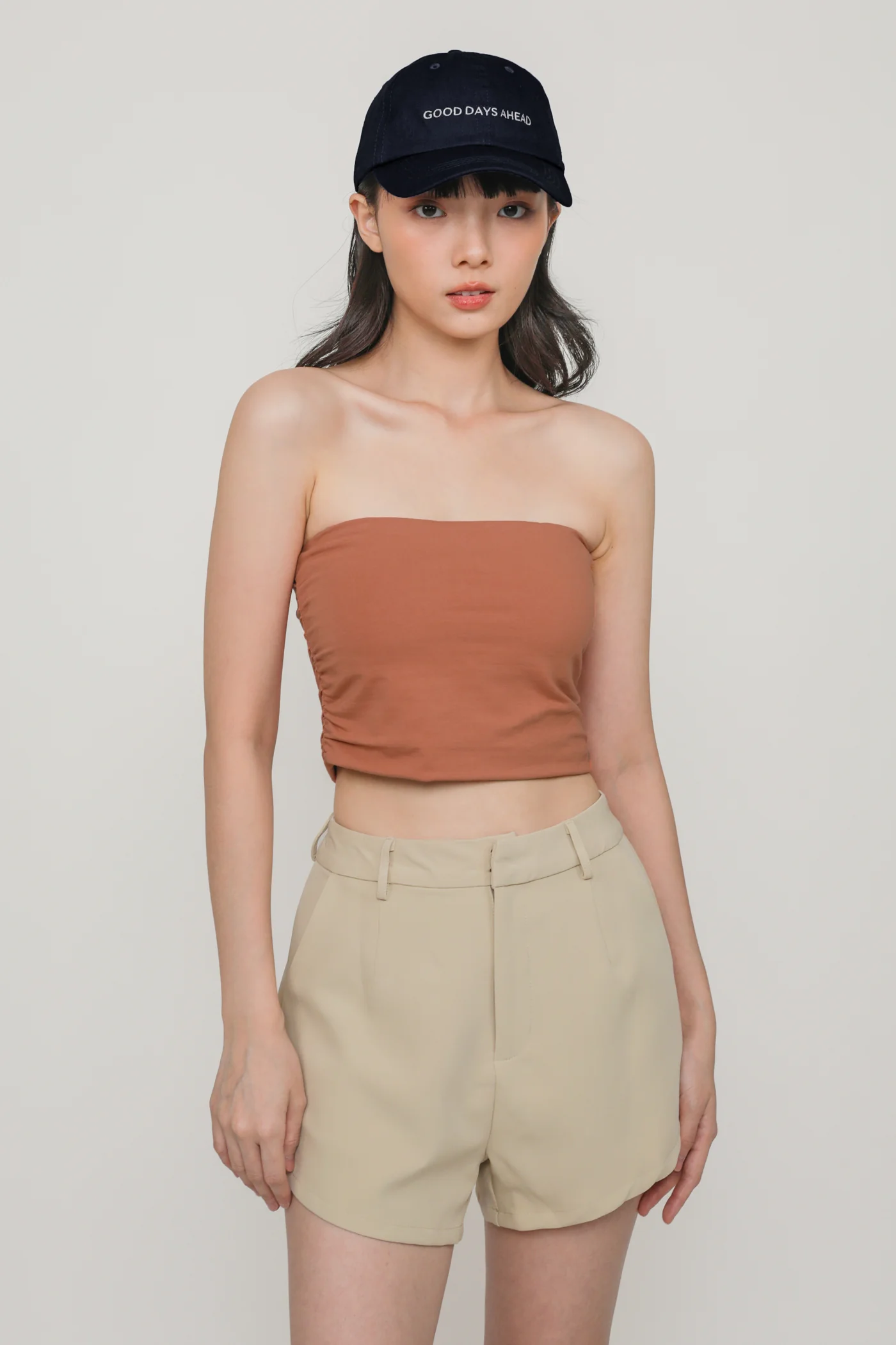 Ines Ruched Tube Padded Top - Image 3