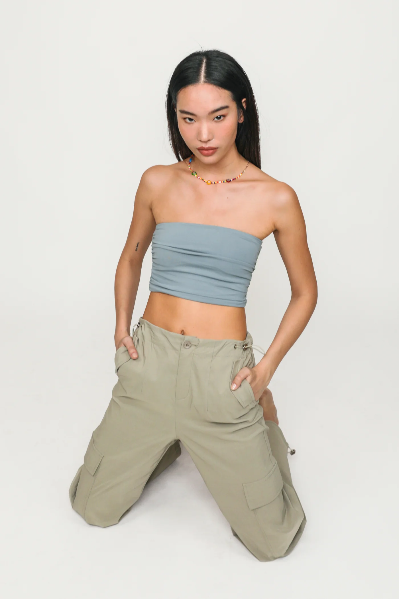 Ines Ruched Tube Padded Top - Image 33