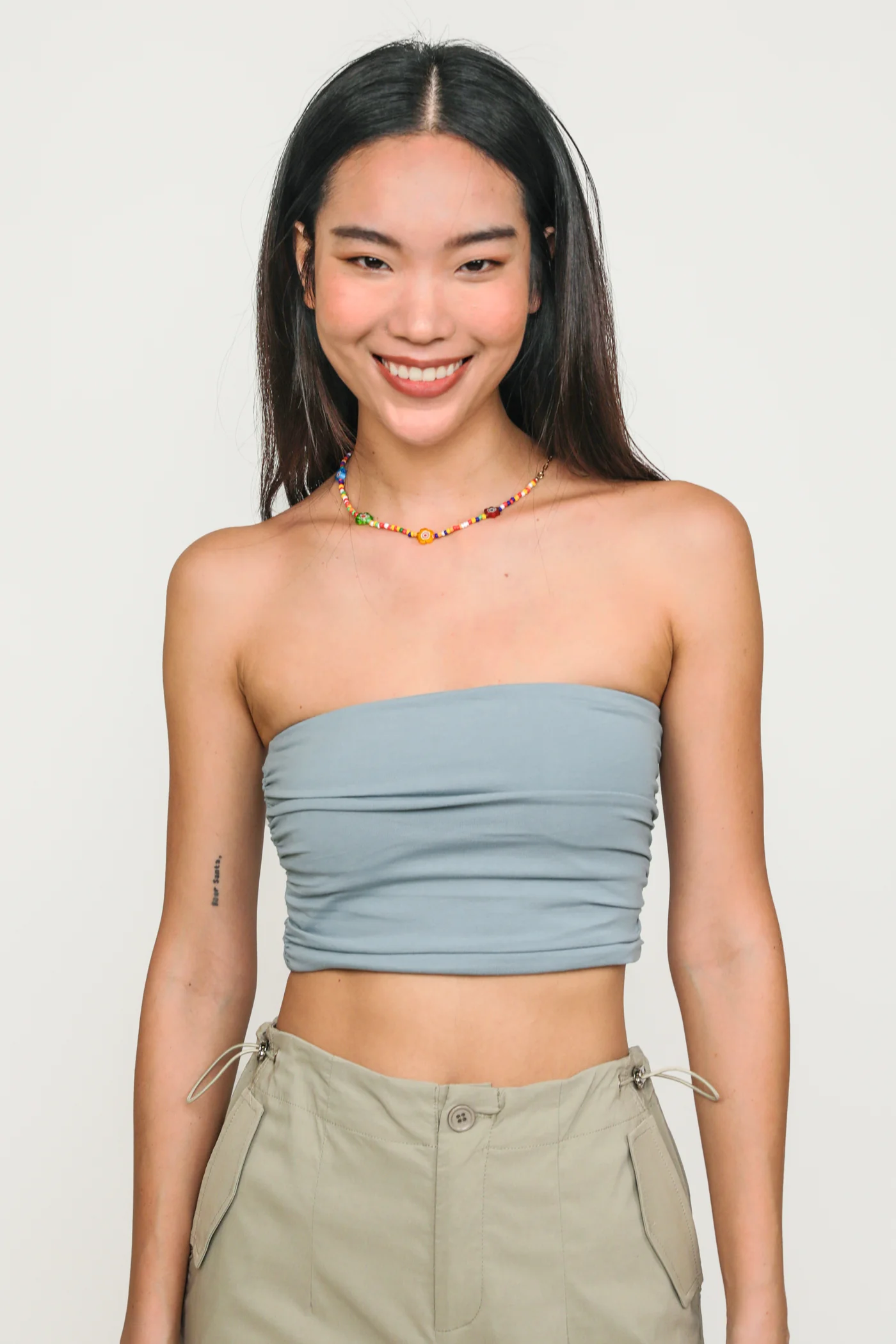 Ines Ruched Tube Padded Top - Image 36