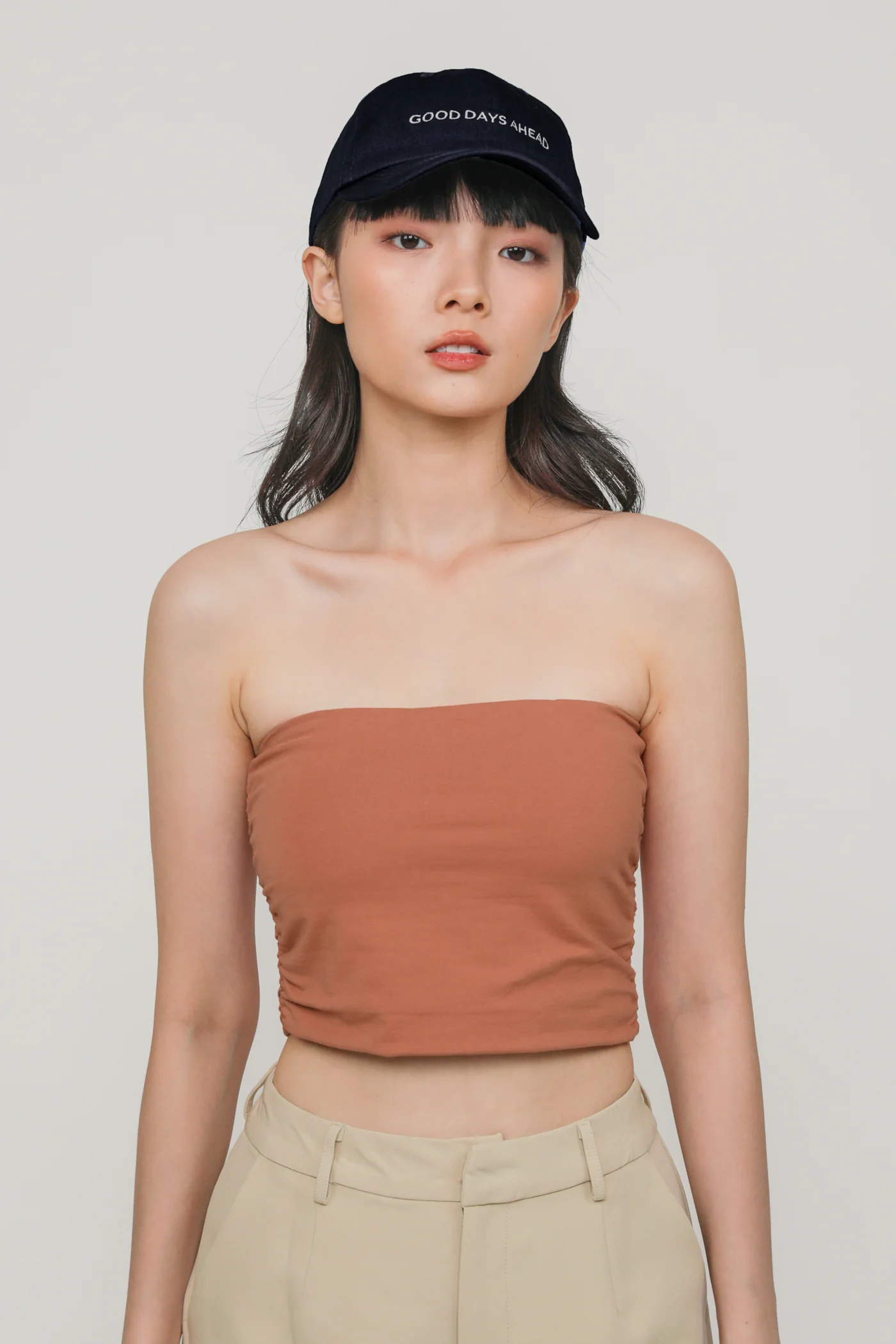 Ines Ruched Tube Padded Top - Image 4