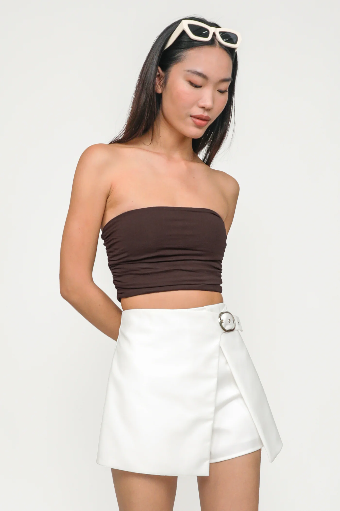 Ines Ruched Tube Padded Top - Image 40