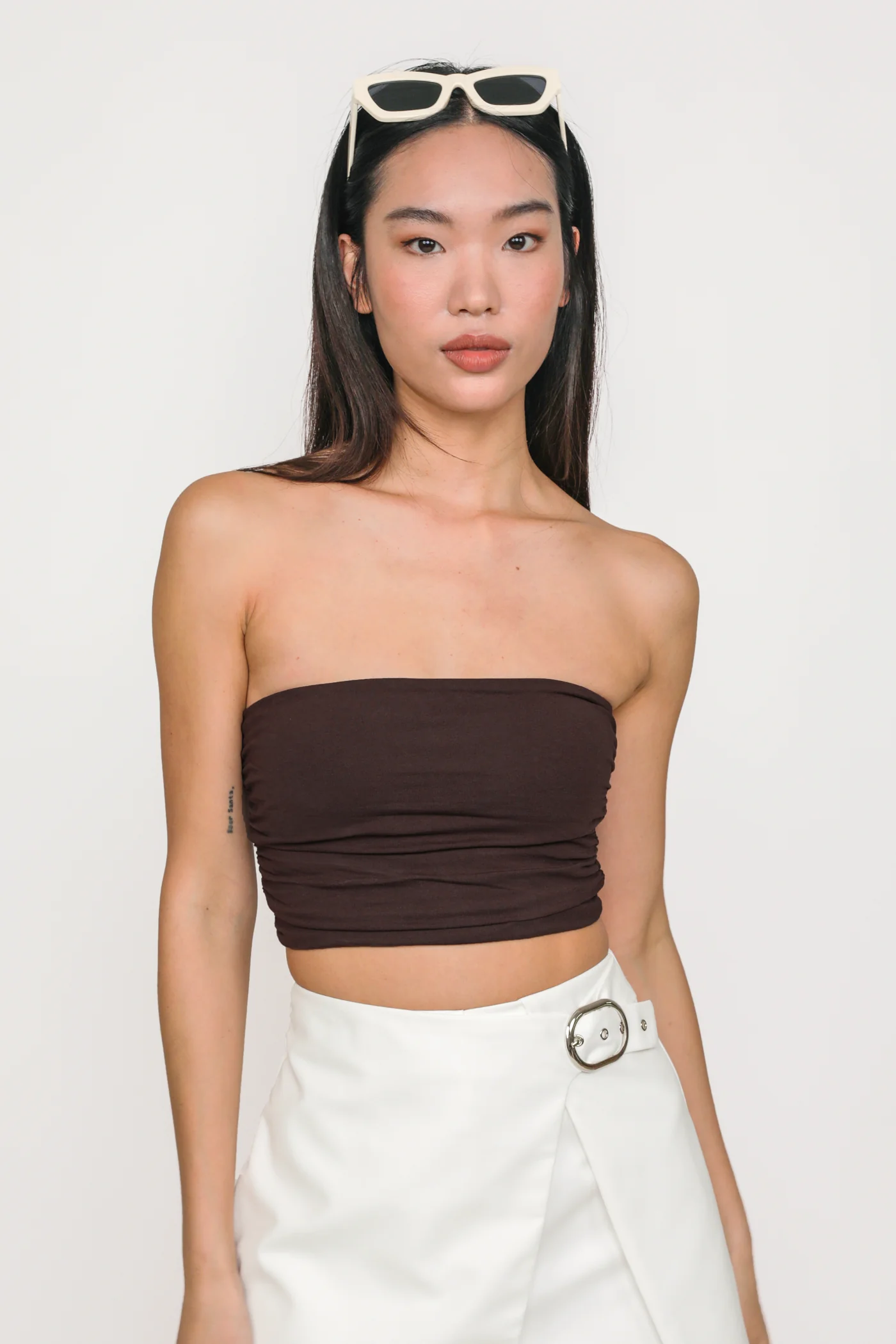 Ines Ruched Tube Padded Top - Image 44