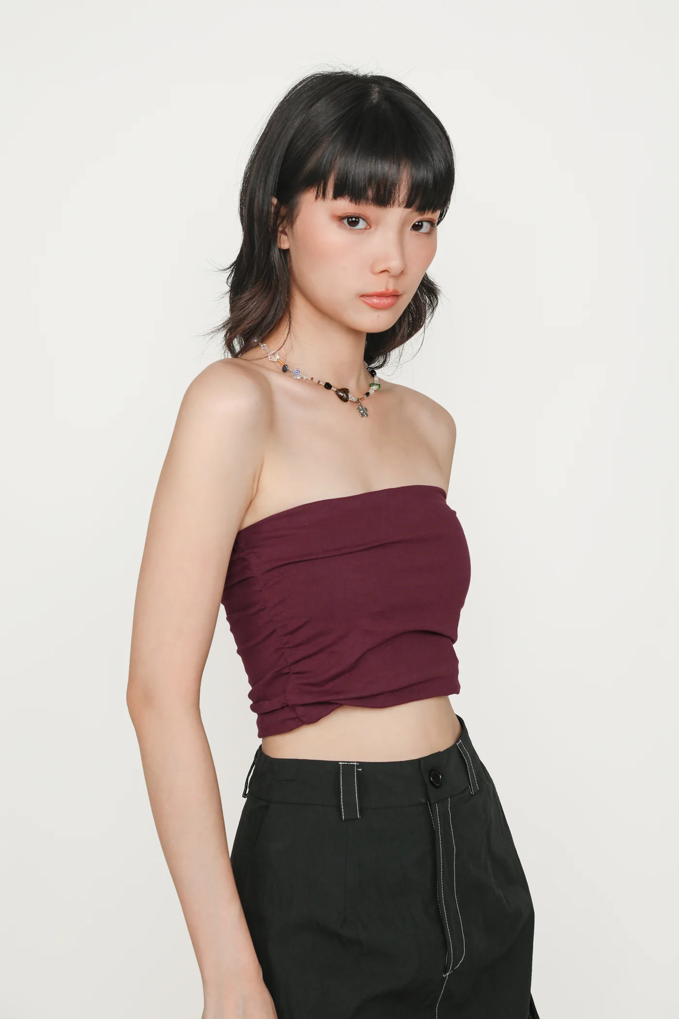 Ines Ruched Tube Padded Top - Image 54