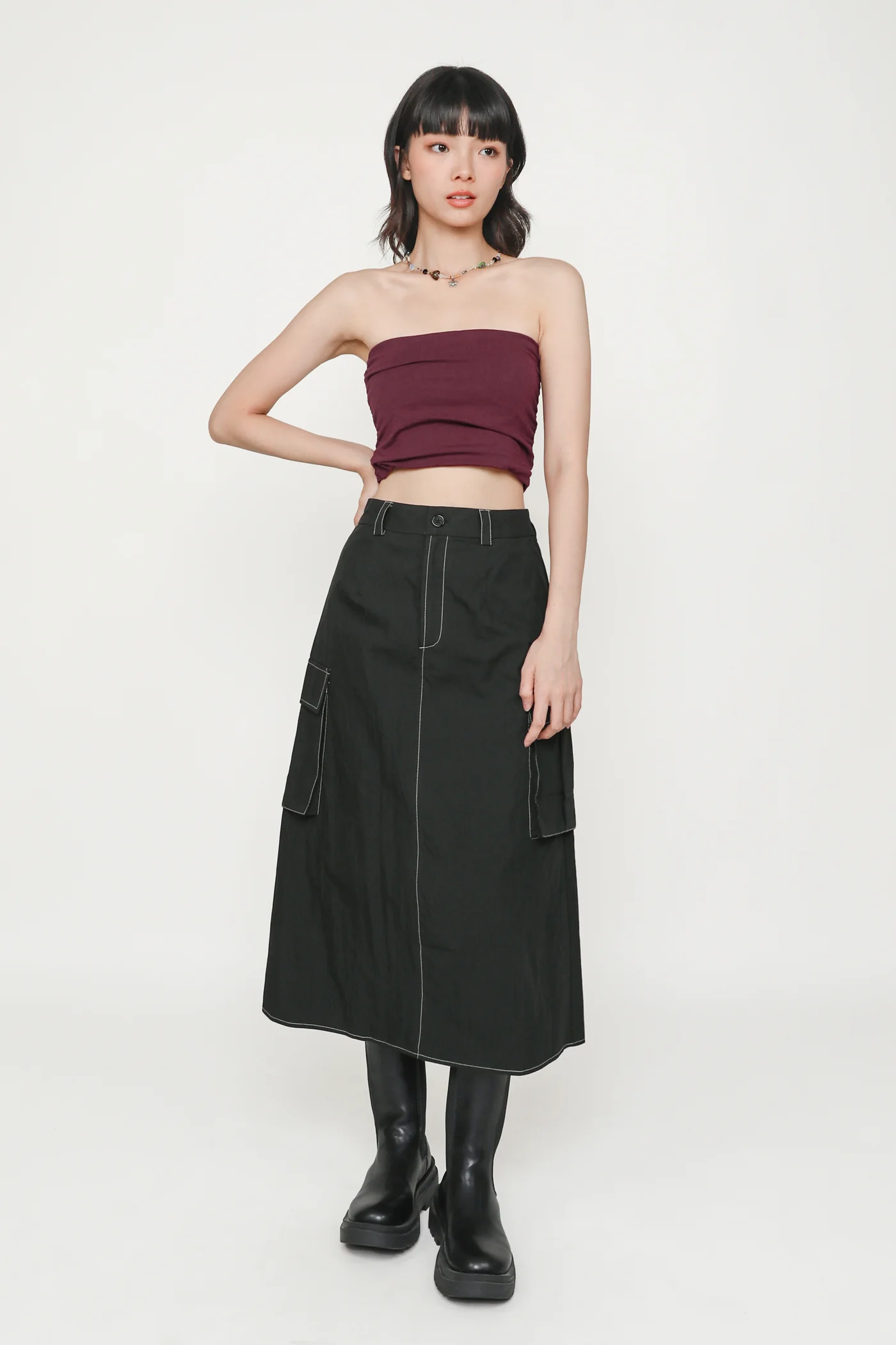 Ines Ruched Tube Padded Top - Image 55