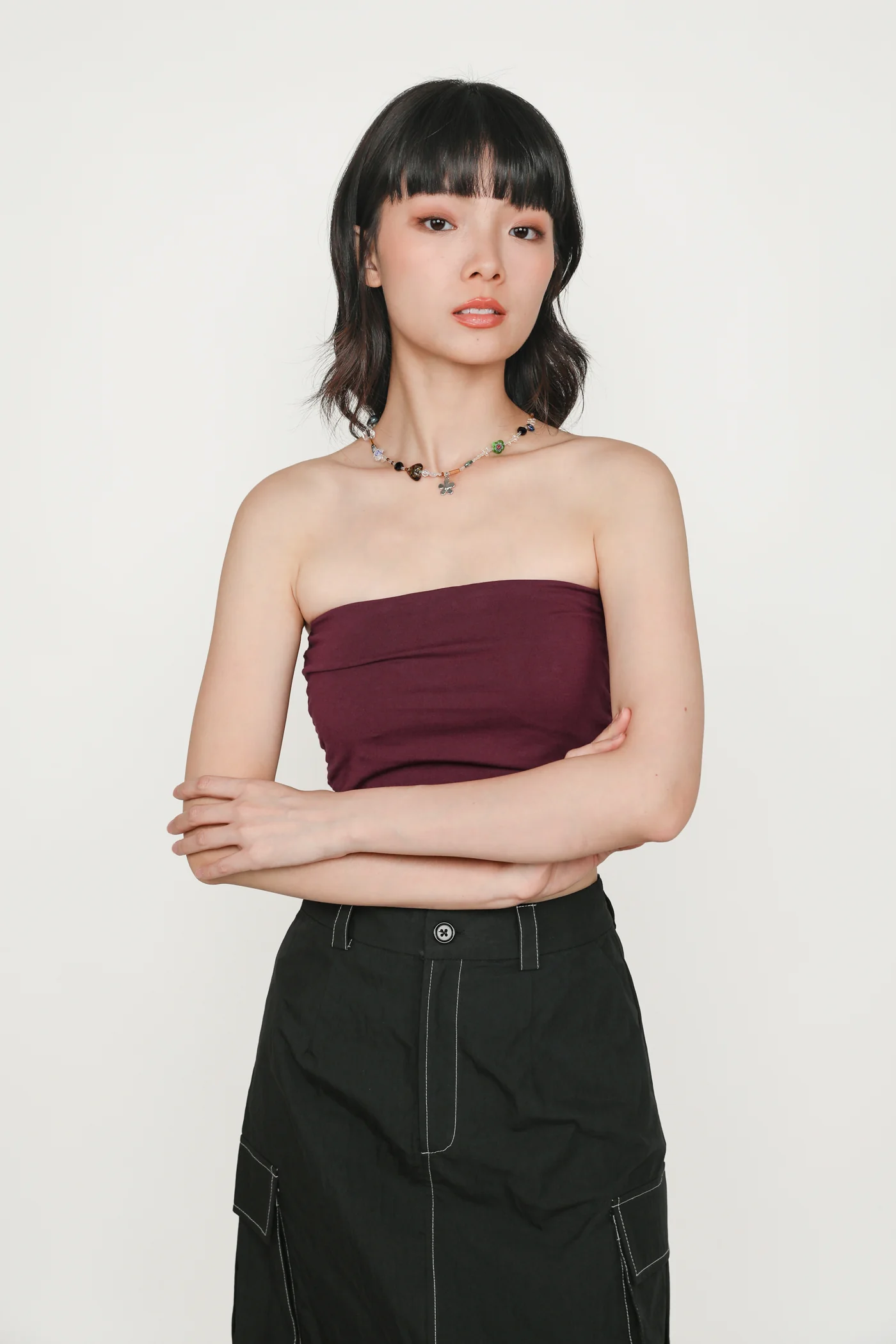 Ines Ruched Tube Padded Top - Image 57